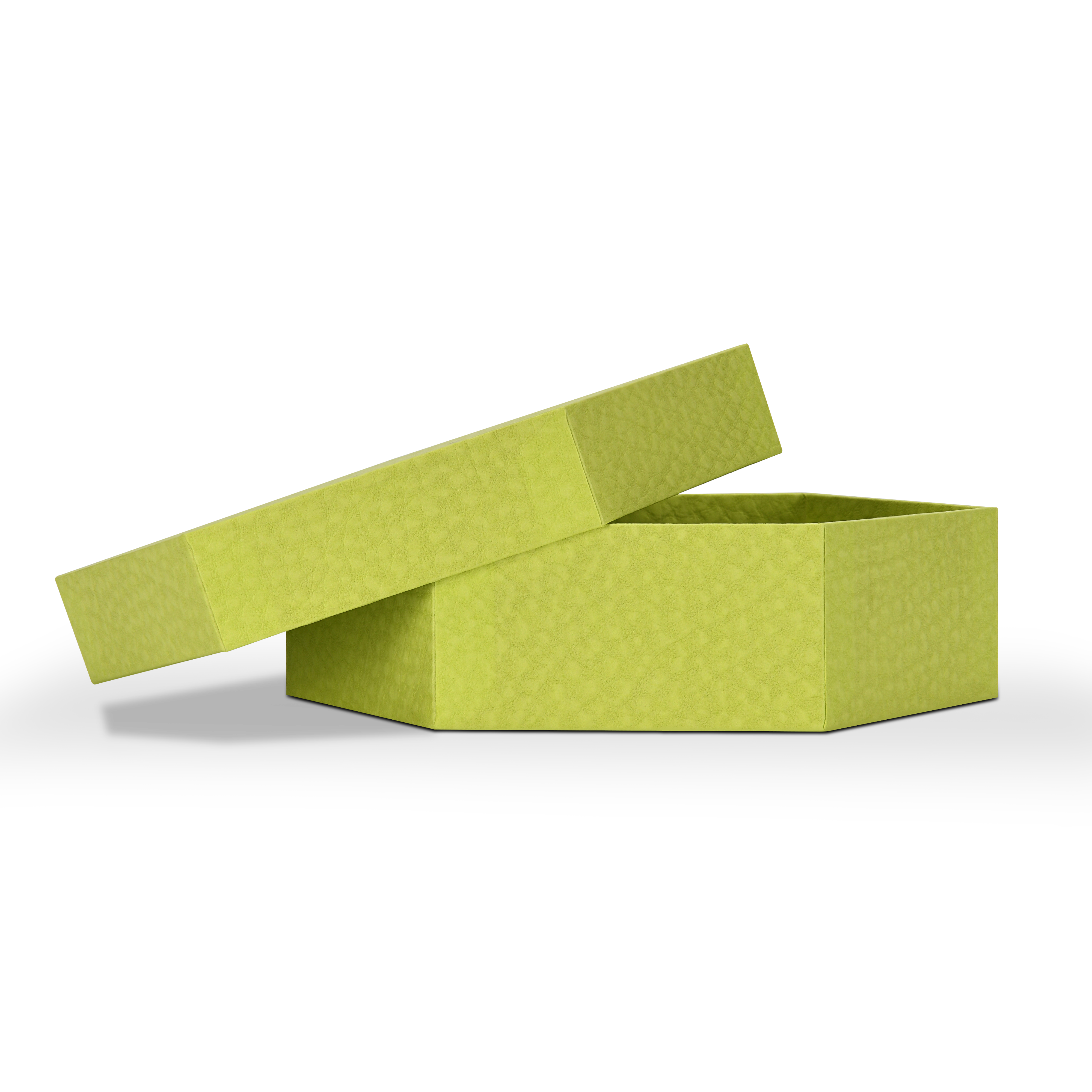 Luxury Custom Hexagonal Lid Base Box Six Compartment Green Packaging