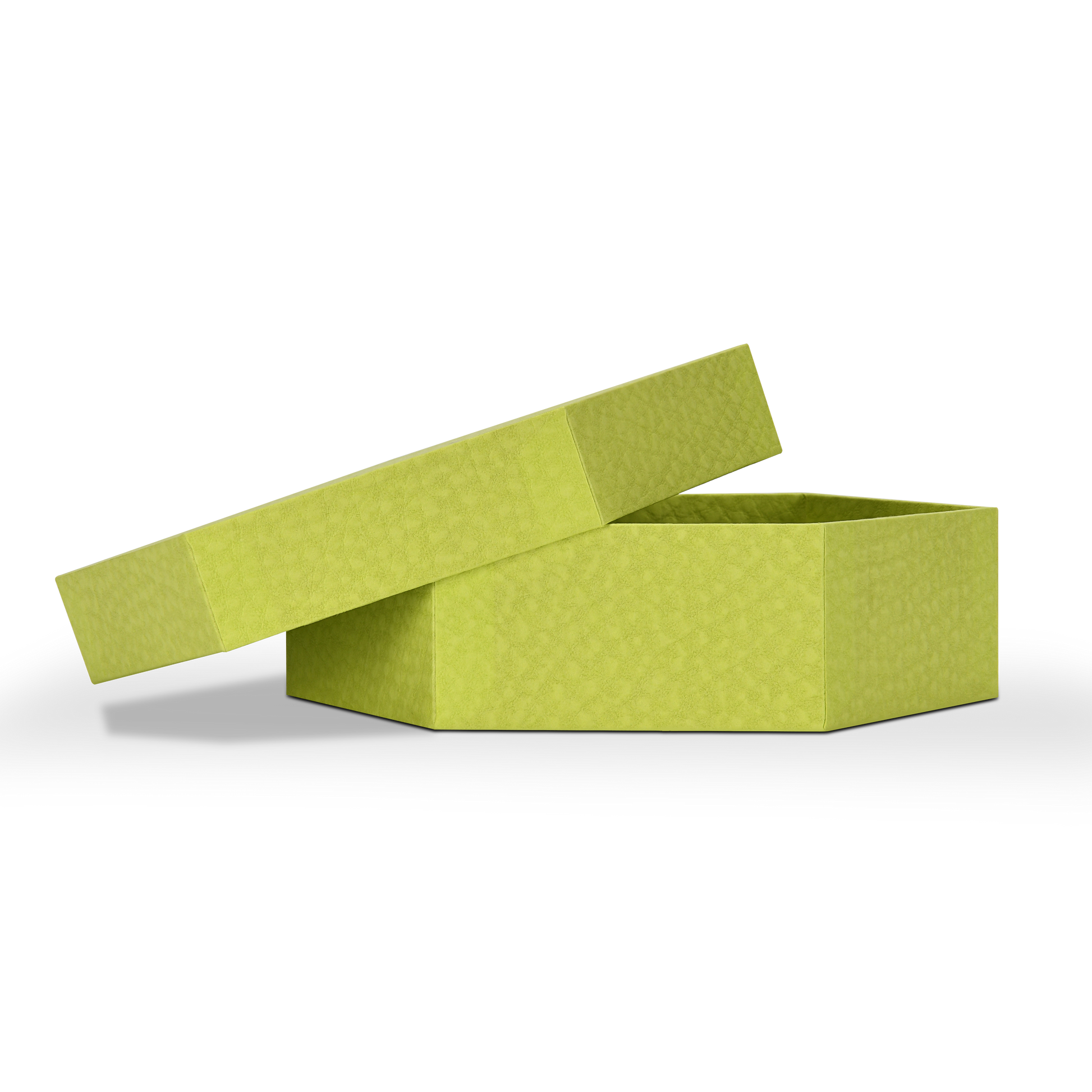 Luxury Custom Hexagonal Lid Base Box Six Compartment Green Packaging