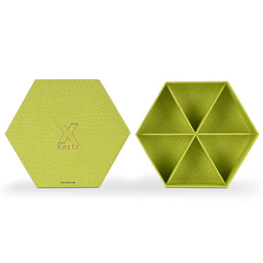Luxury Custom Hexagonal Lid Base Box Six Compartment Green Packaging