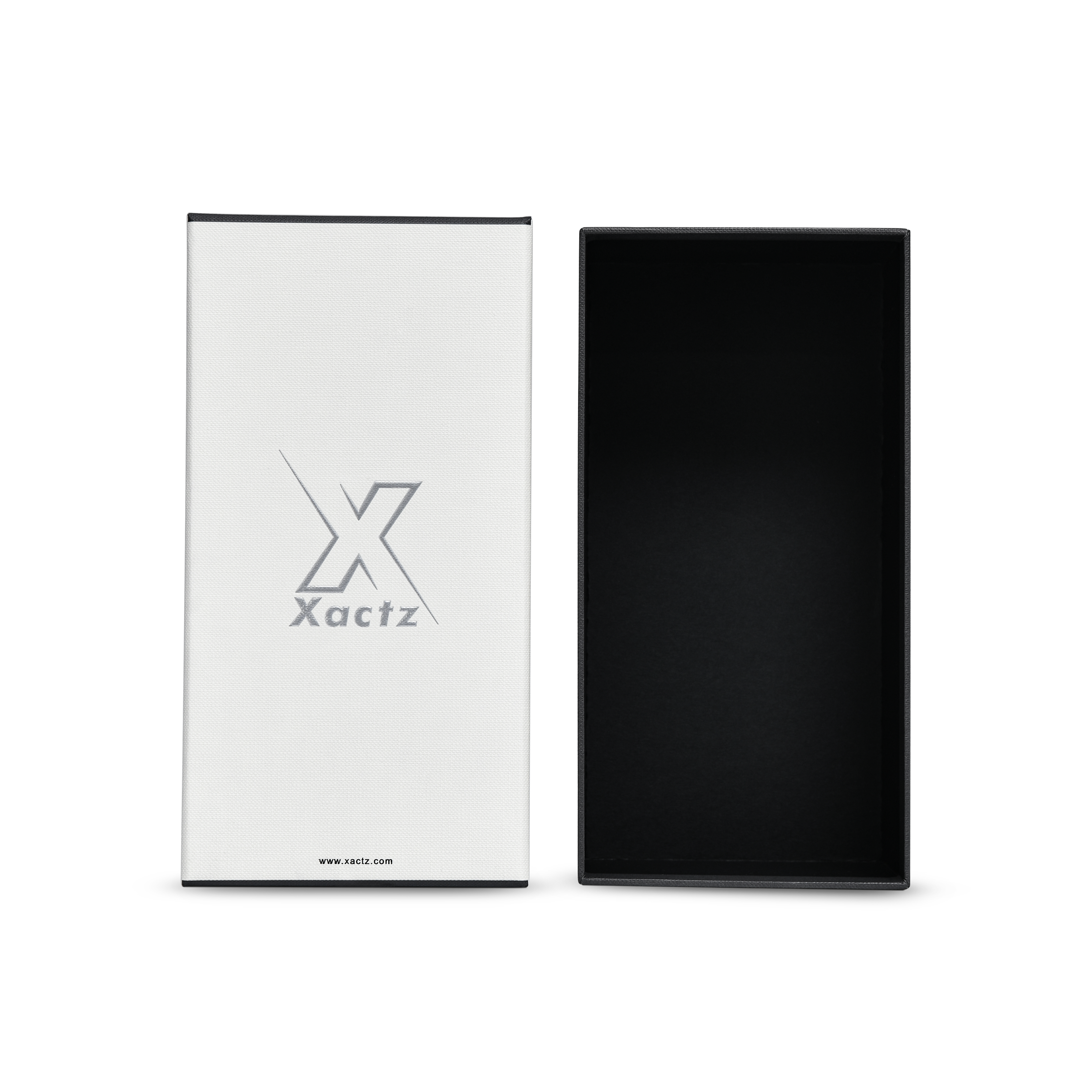 Premium Matte Silver Embossed Logo Gift Box