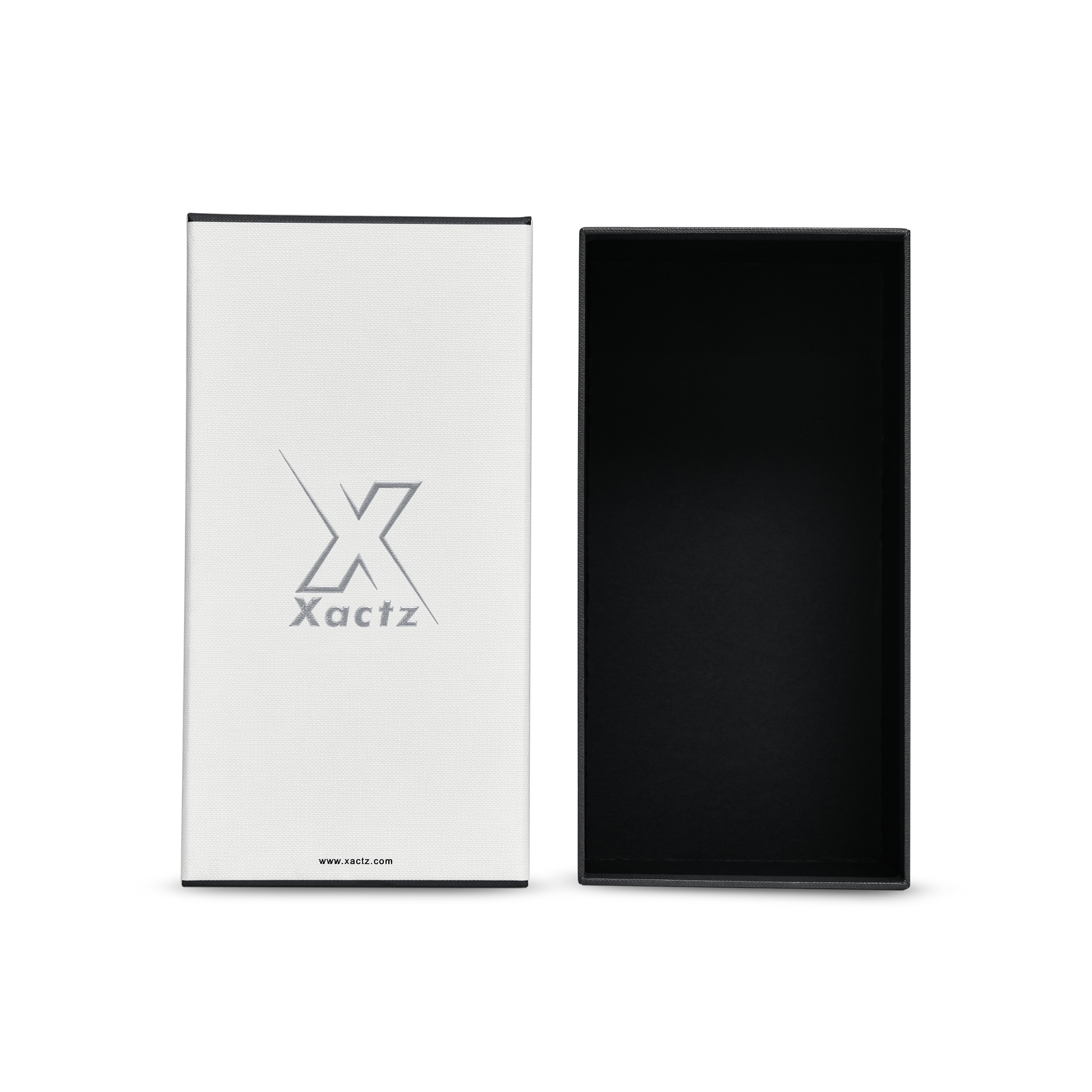 Premium Matte Silver Embossed Logo Gift Box