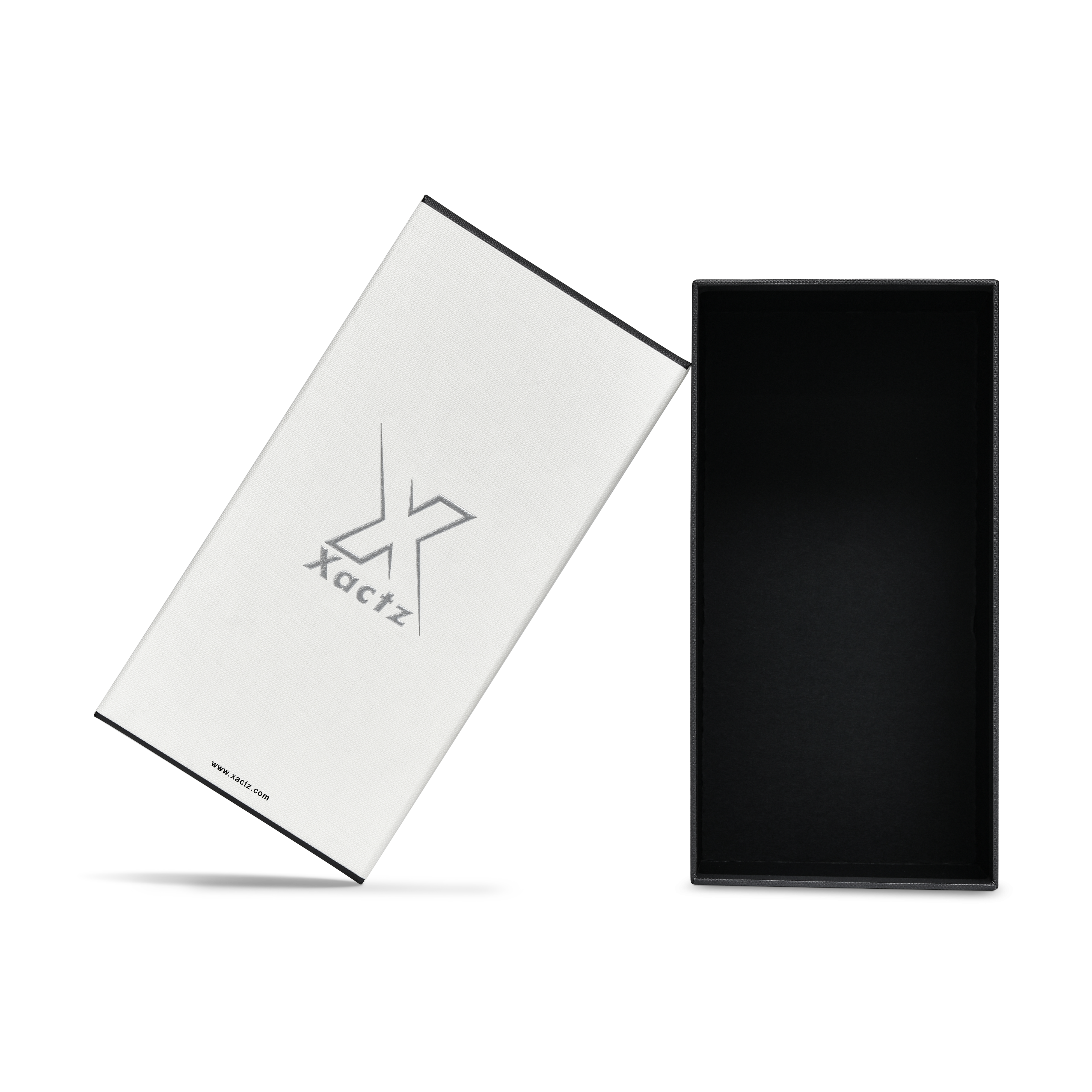 Premium Matte Silver Embossed Logo Gift Box