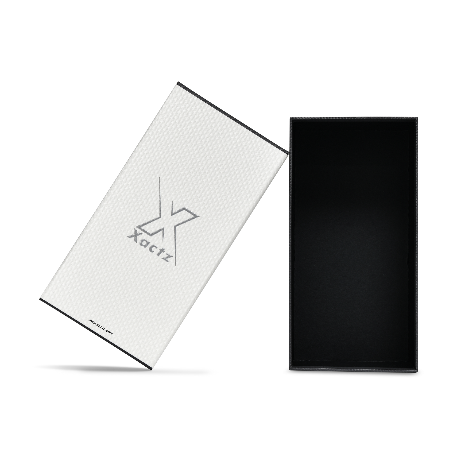 Premium Matte Silver Embossed Logo Gift Box