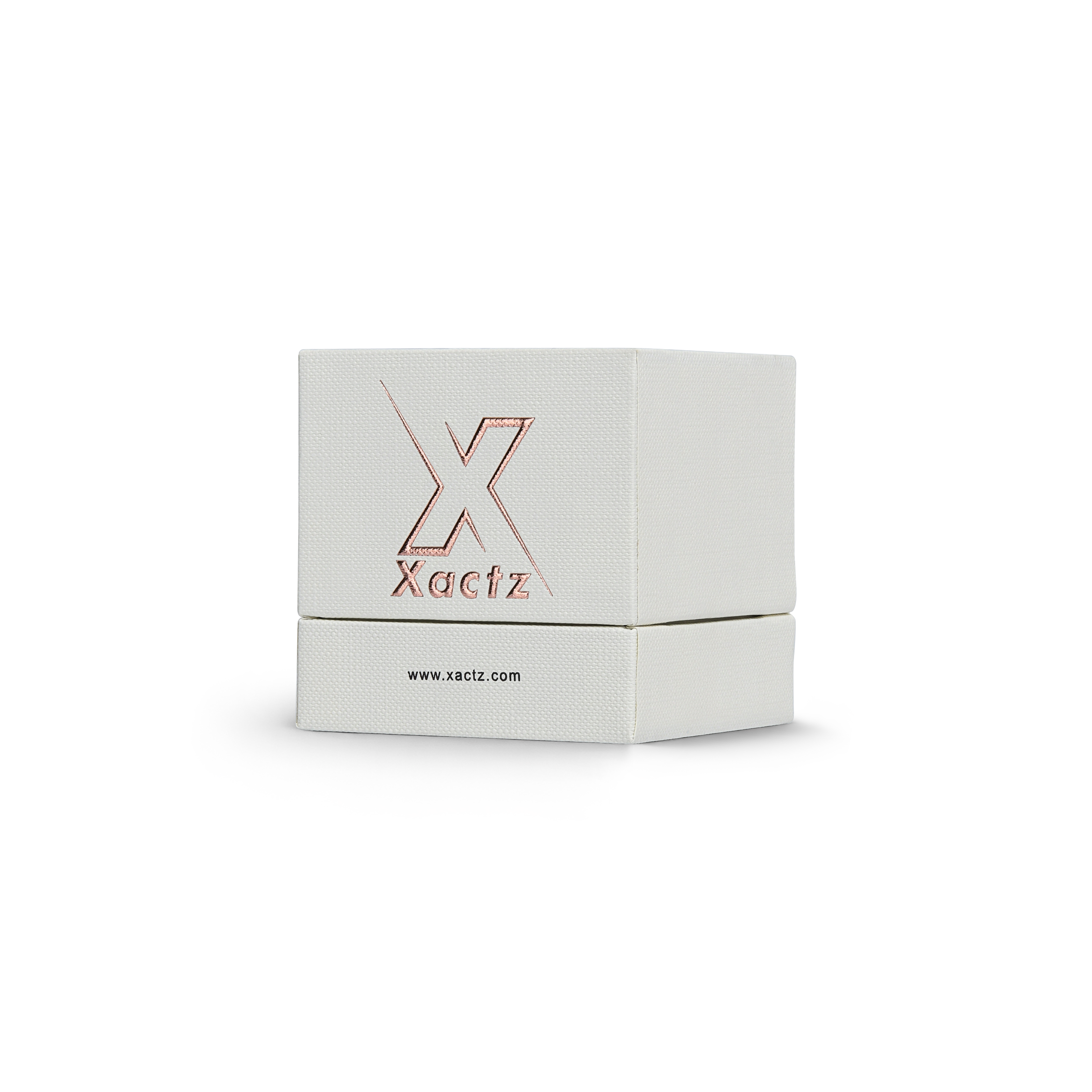 Premium Off-White Italian Imported Rose Gold Embossed Hot Stamped Rigid Lid and Base Gift Box