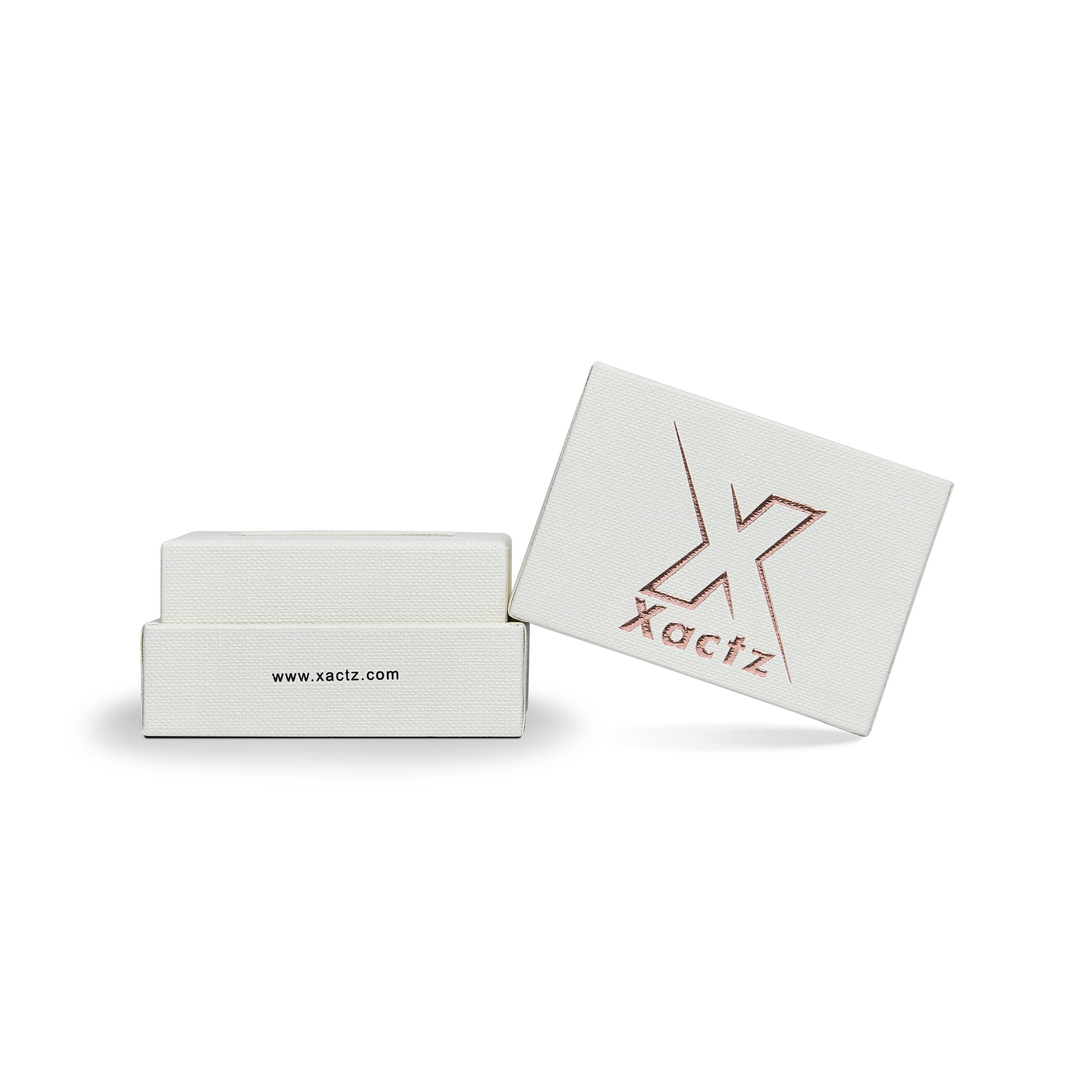 Premium Off-White Italian Imported Rose Gold Embossed Hot Stamped Rigid Lid and Base Gift Box