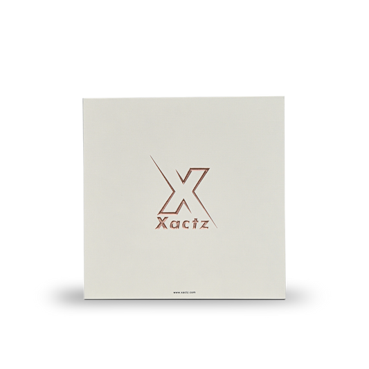 Premium Off-White Rose Gold Embossed Hot Stamped Lid and Base Luxury Gift Box