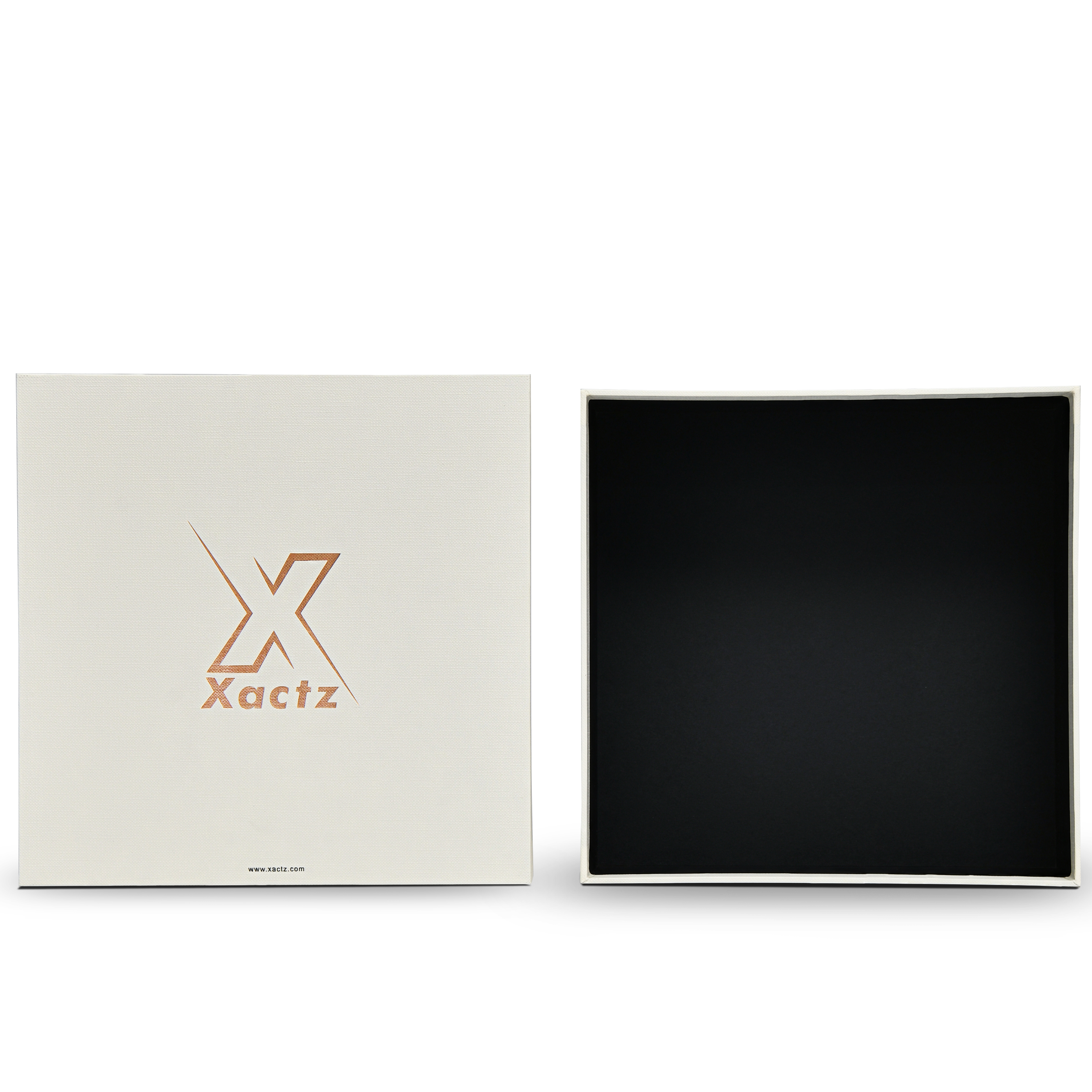 Premium Off-White Rose Gold Hot Stamped Lid and Base Luxury Gift Box