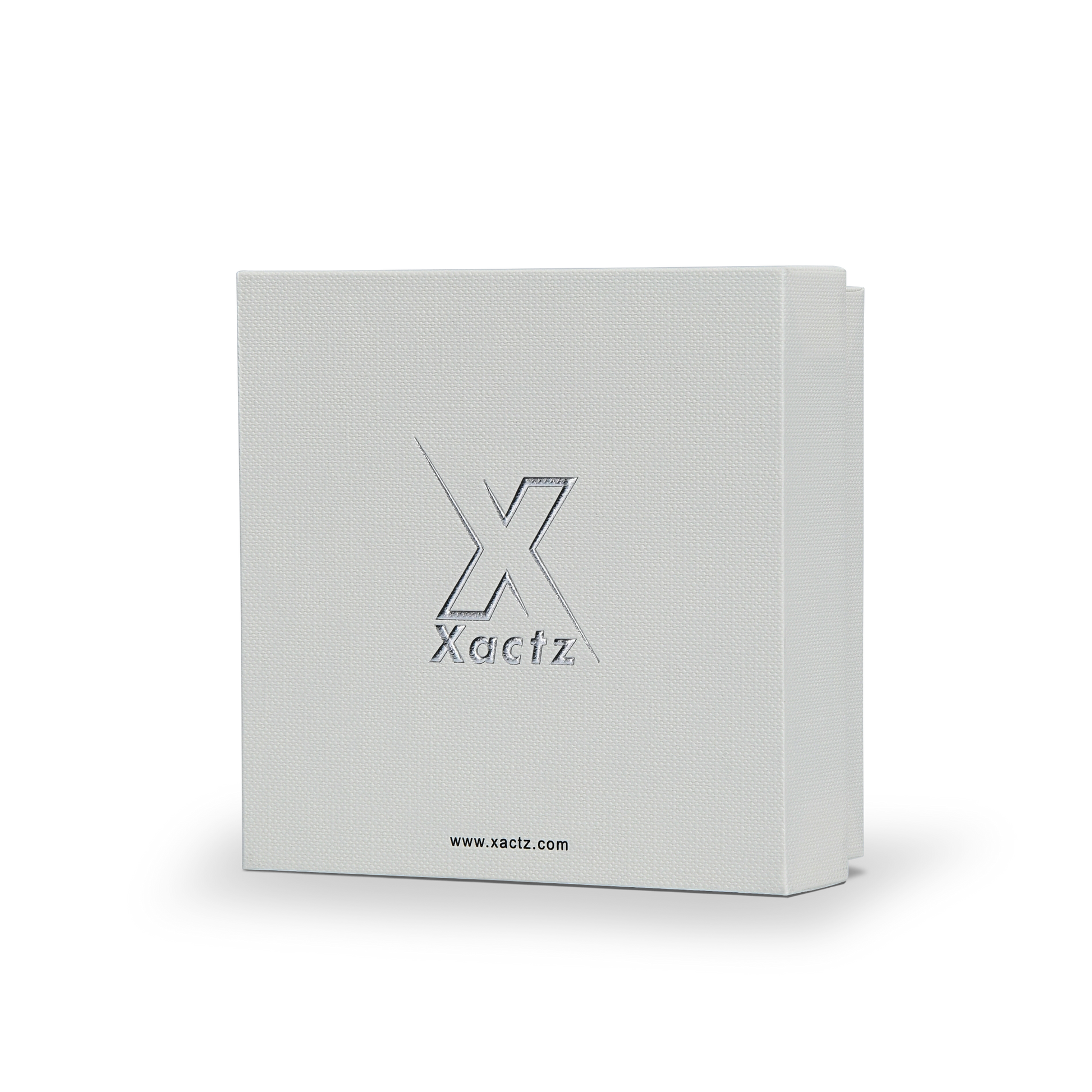 Premium Off-White Textured Bright Silver Embossed Luxury Lid and Base Gift Box