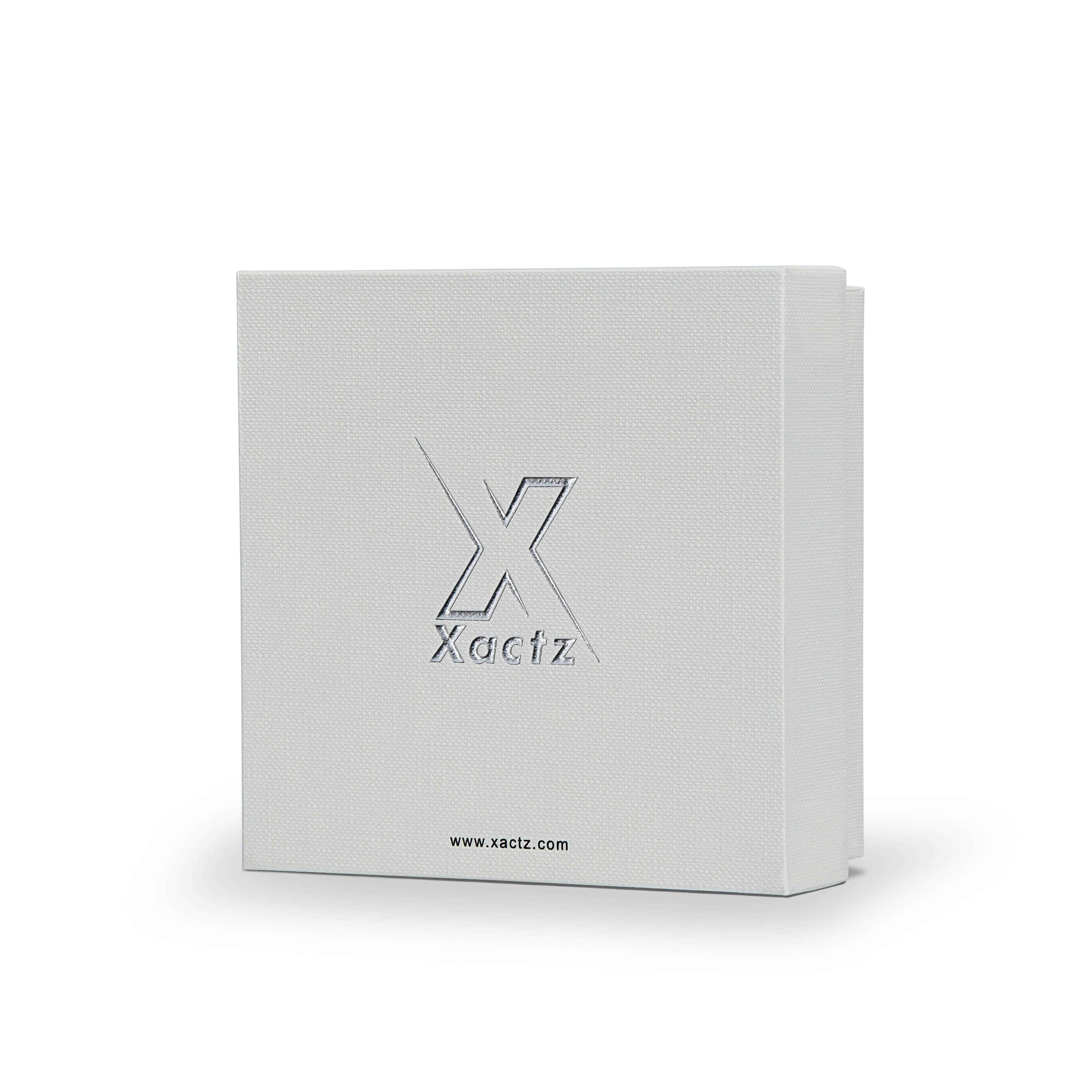 Premium Off-White Textured Bright Silver Embossed Luxury Lid and Base Gift Box