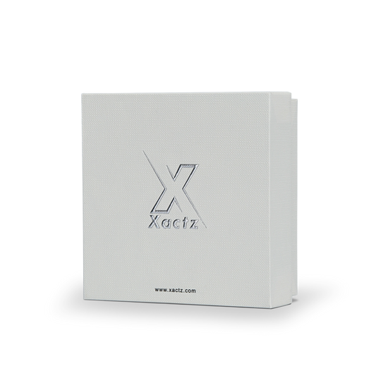 Premium Off-White Textured Bright Silver Embossed Luxury Lid and Base Gift Box