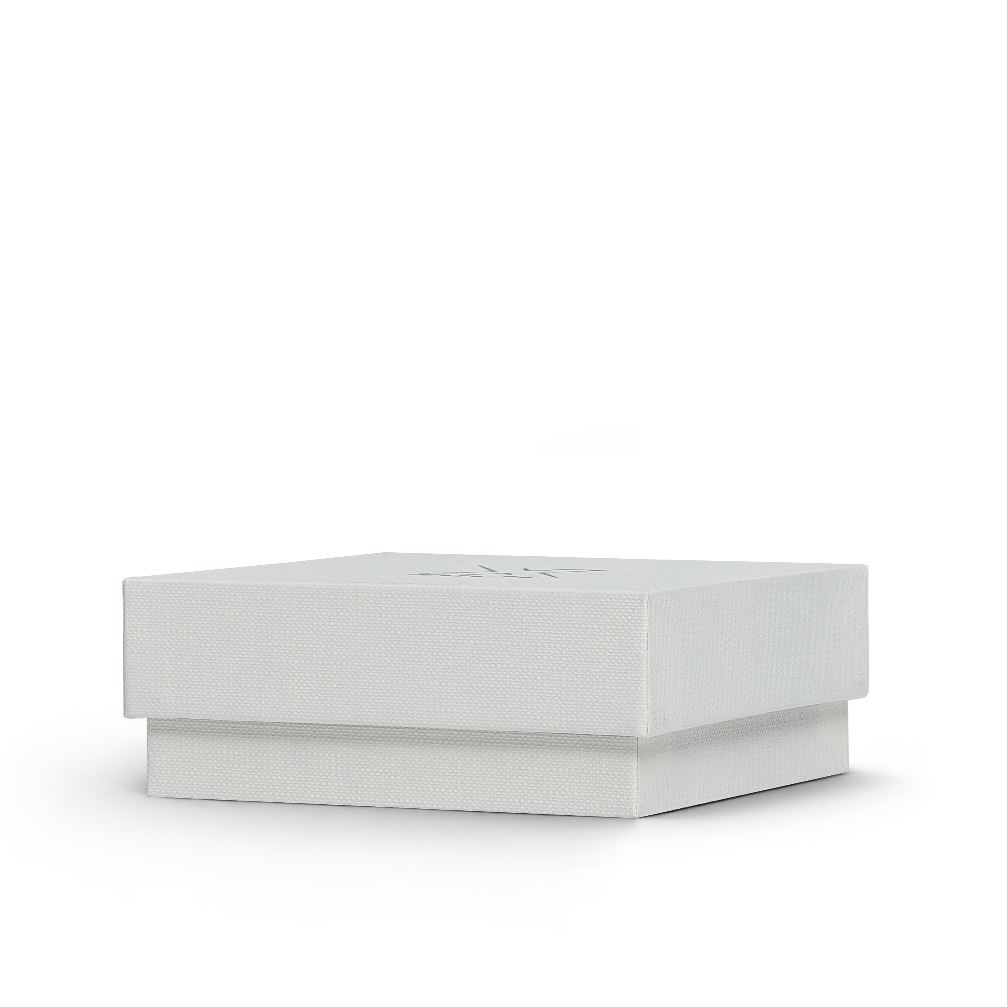 Premium Off-White Textured Bright Silver Embossed Luxury Lid and Base Gift Box