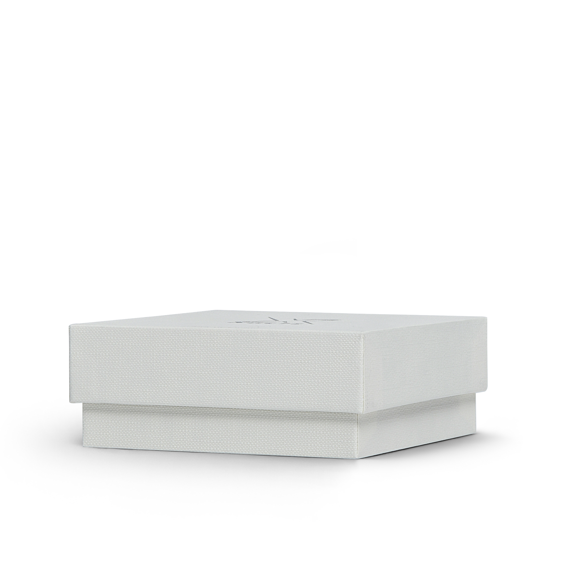 Premium Off-White Textured Bright Silver Embossed Luxury Lid and Base Gift Box