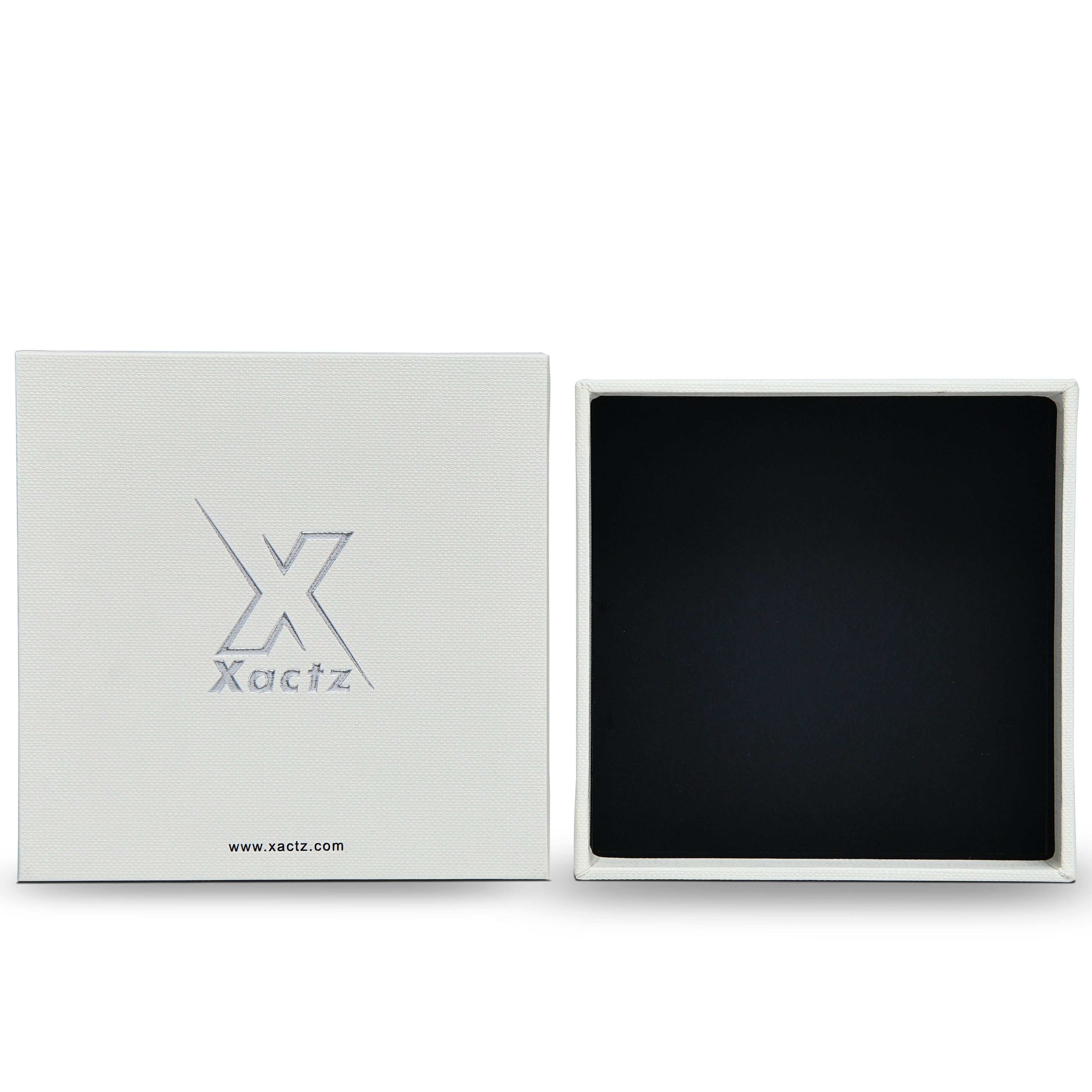 Premium Off-White Textured Bright Silver Embossed Luxury Lid and Base Gift Box