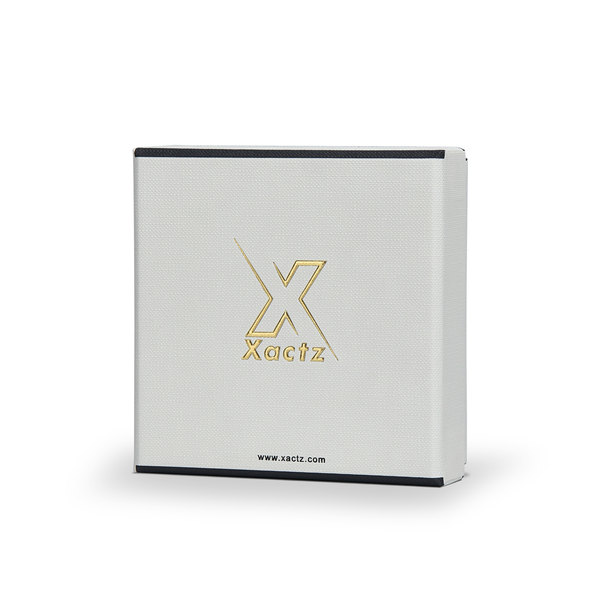 Premium Off-White Textured Gold Embossed Hot Stamped Luxury Lid and Base Gift Box with Interior Printing