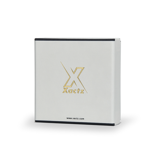 Premium Off-White Textured Gold Embossed Hot Stamped Luxury Lid and Base Gift Box with Interior Printing