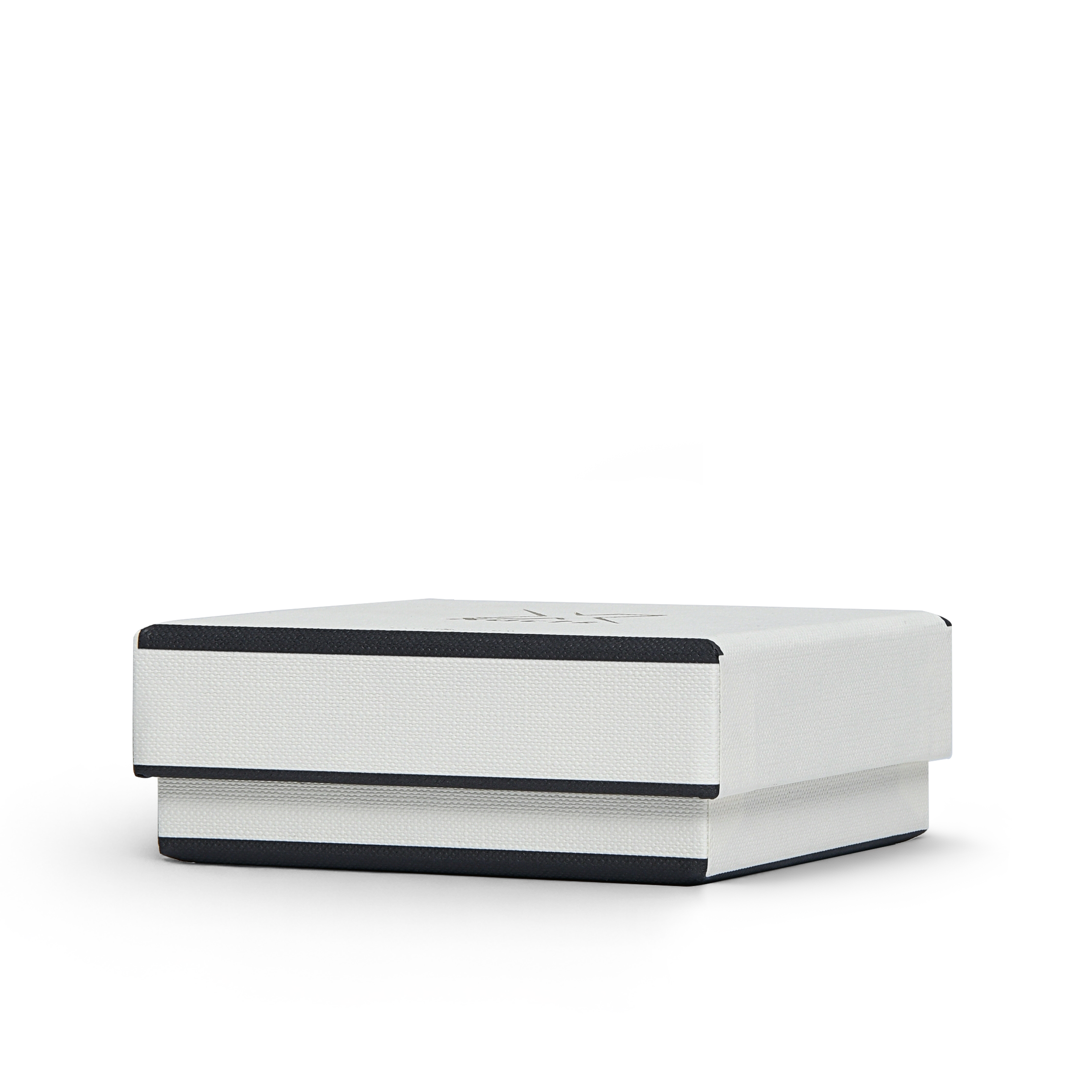 Premium Off-White Textured Gold Embossed Hot Stamped Luxury Lid and Base Gift Box with Interior Printing