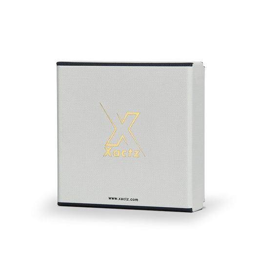 Premium Off-White Textured Gold Hot Stamped Luxury Lid and Base Gift Box with Interior Printing