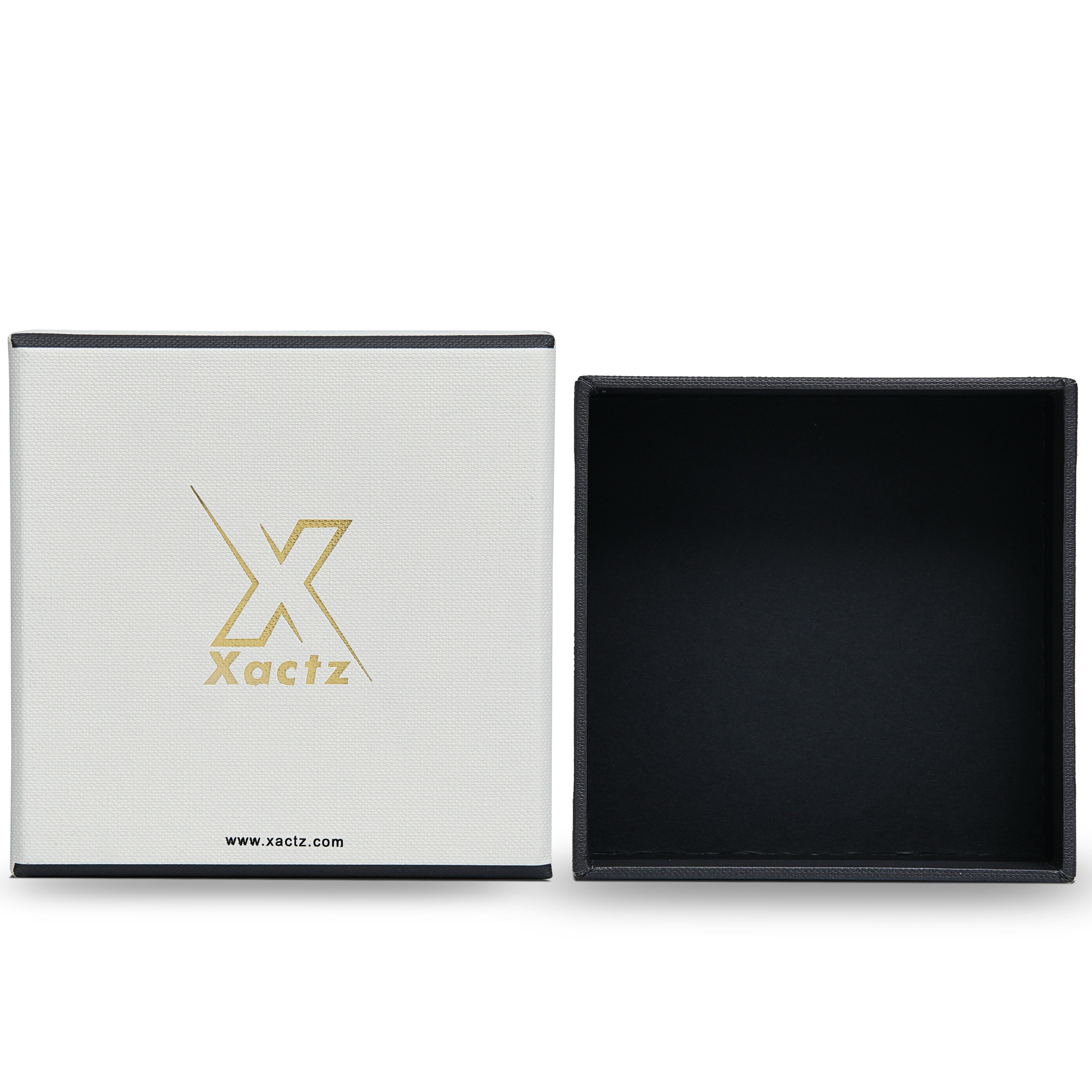 Premium Off-White Textured Gold Hot Stamped Luxury Lid and Base Gift Box with Interior Printing