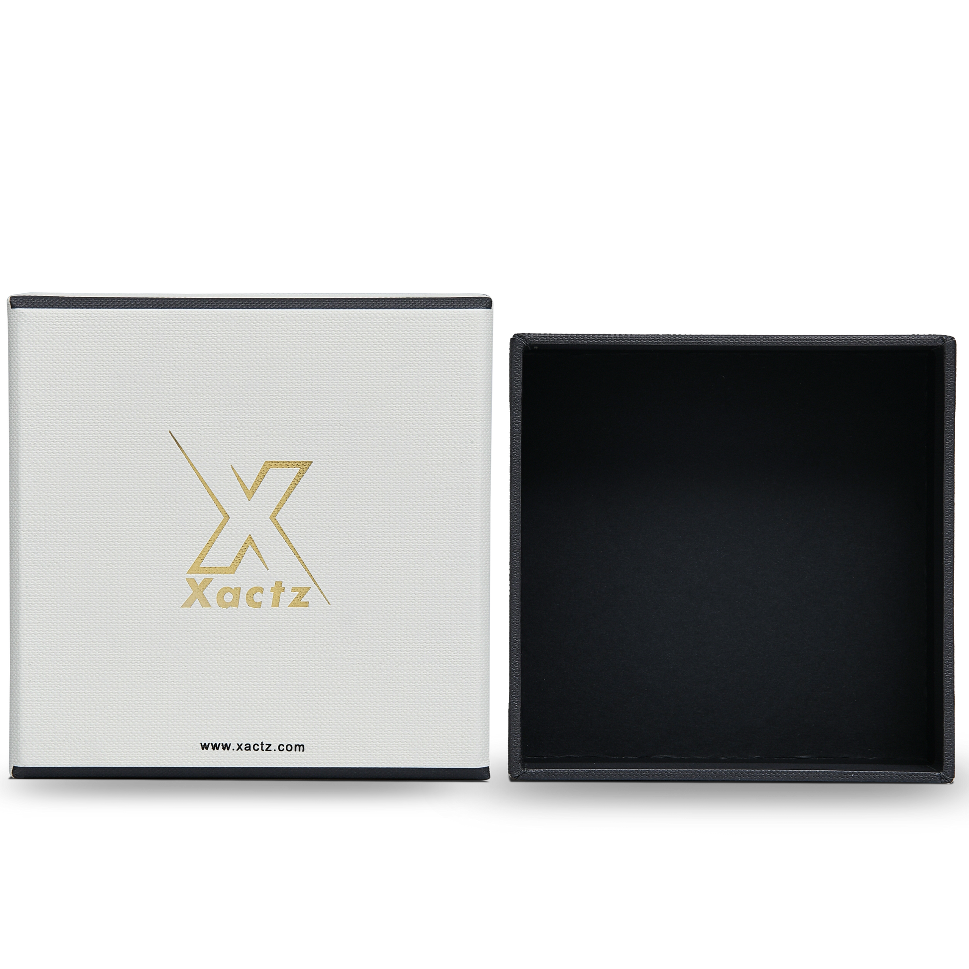 Premium Off-White Textured Gold Hot Stamped Luxury Lid and Base Gift Box with Interior Printing
