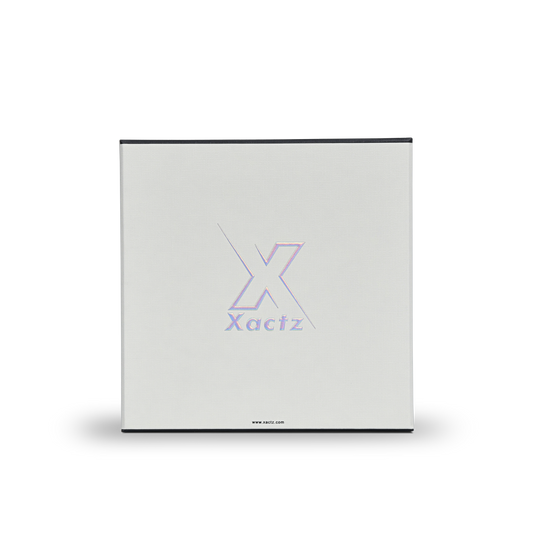 Premium Off-White Textured Lid and Base Gift Box with Embossed Iridescent Silver Foil