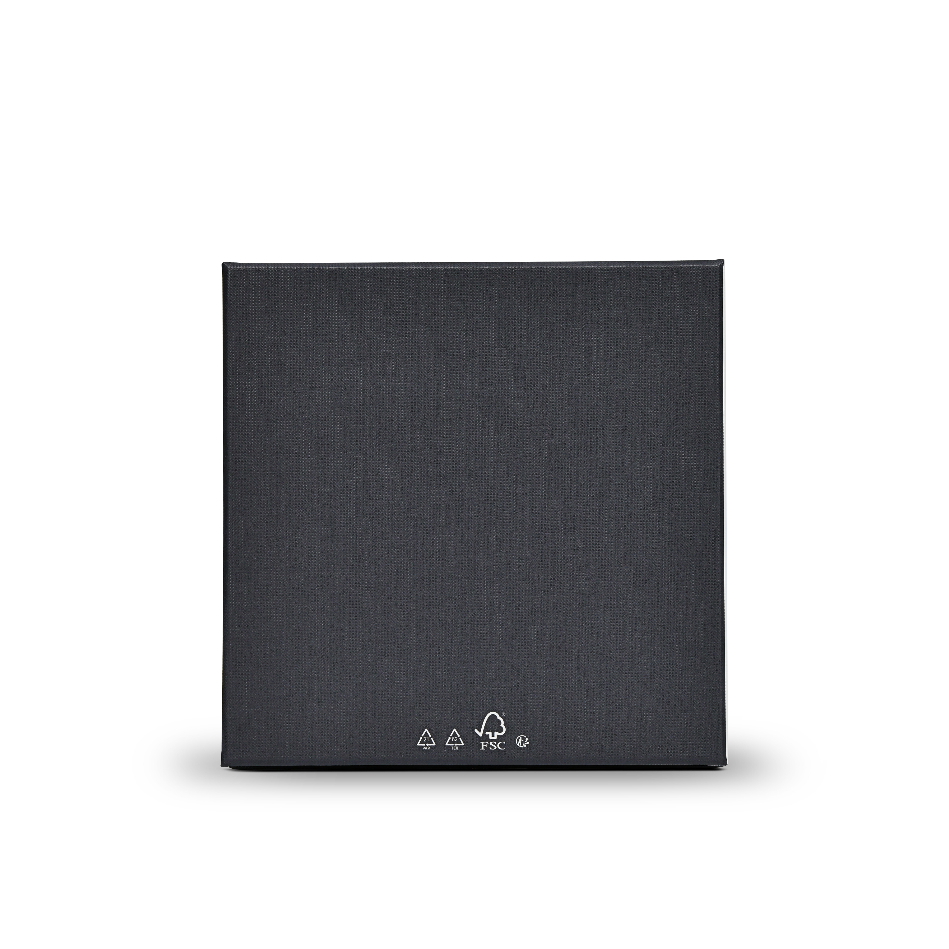 Premium Off-White Textured Lid and Base Gift Box with Embossed Iridescent Silver Foil