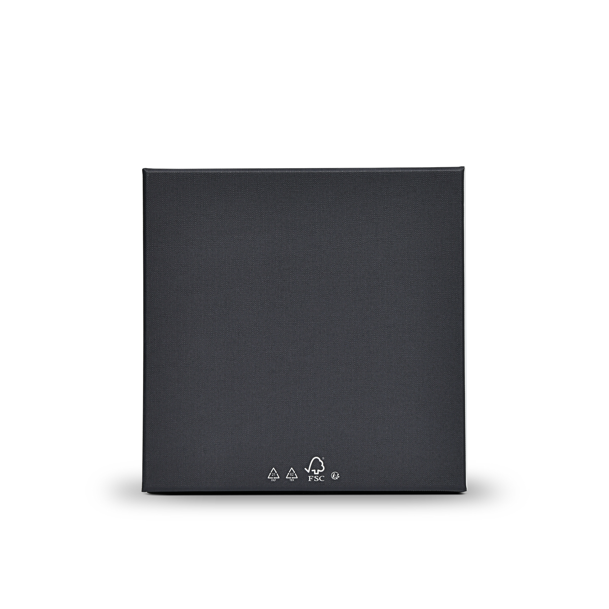 Premium Off-White Textured Lid and Base Gift Box with Embossed Iridescent Silver Foil