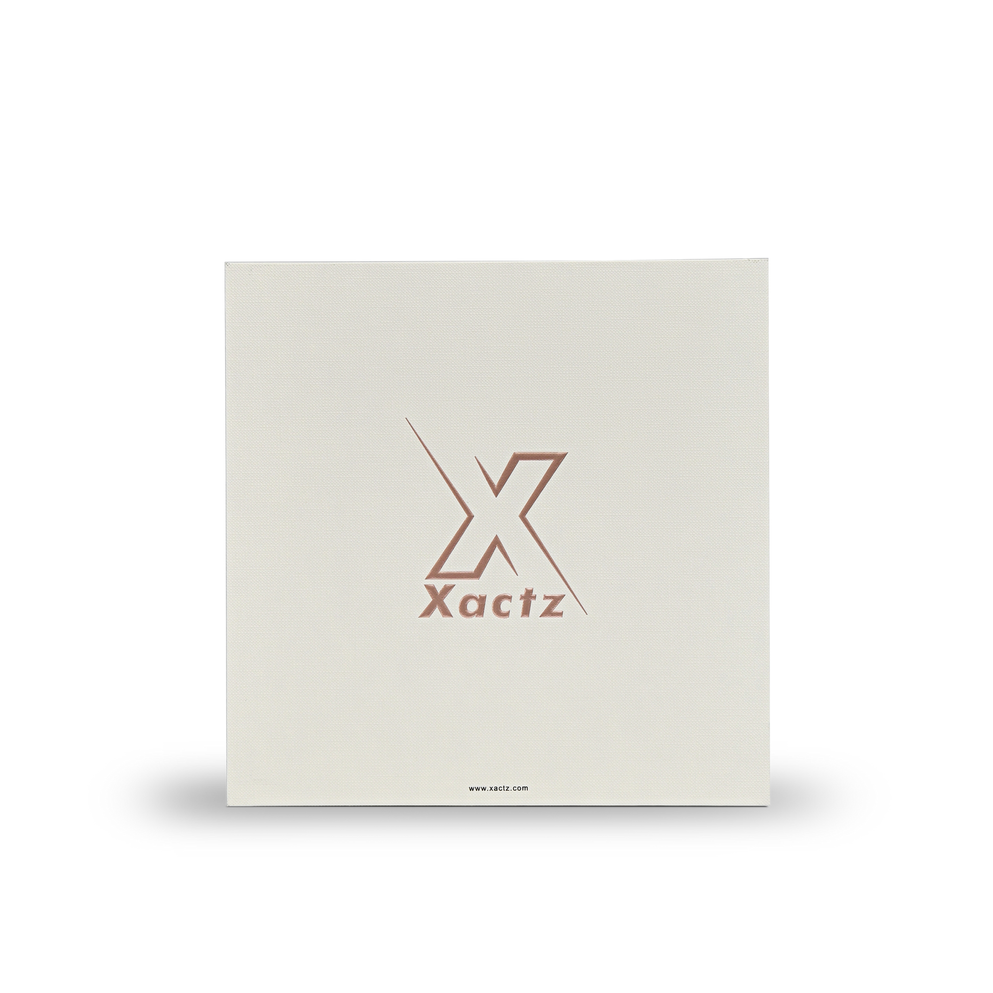 Premium Off-White Textured Lid and Base Gift Box with Embossed Rose Gold Foil Stamping