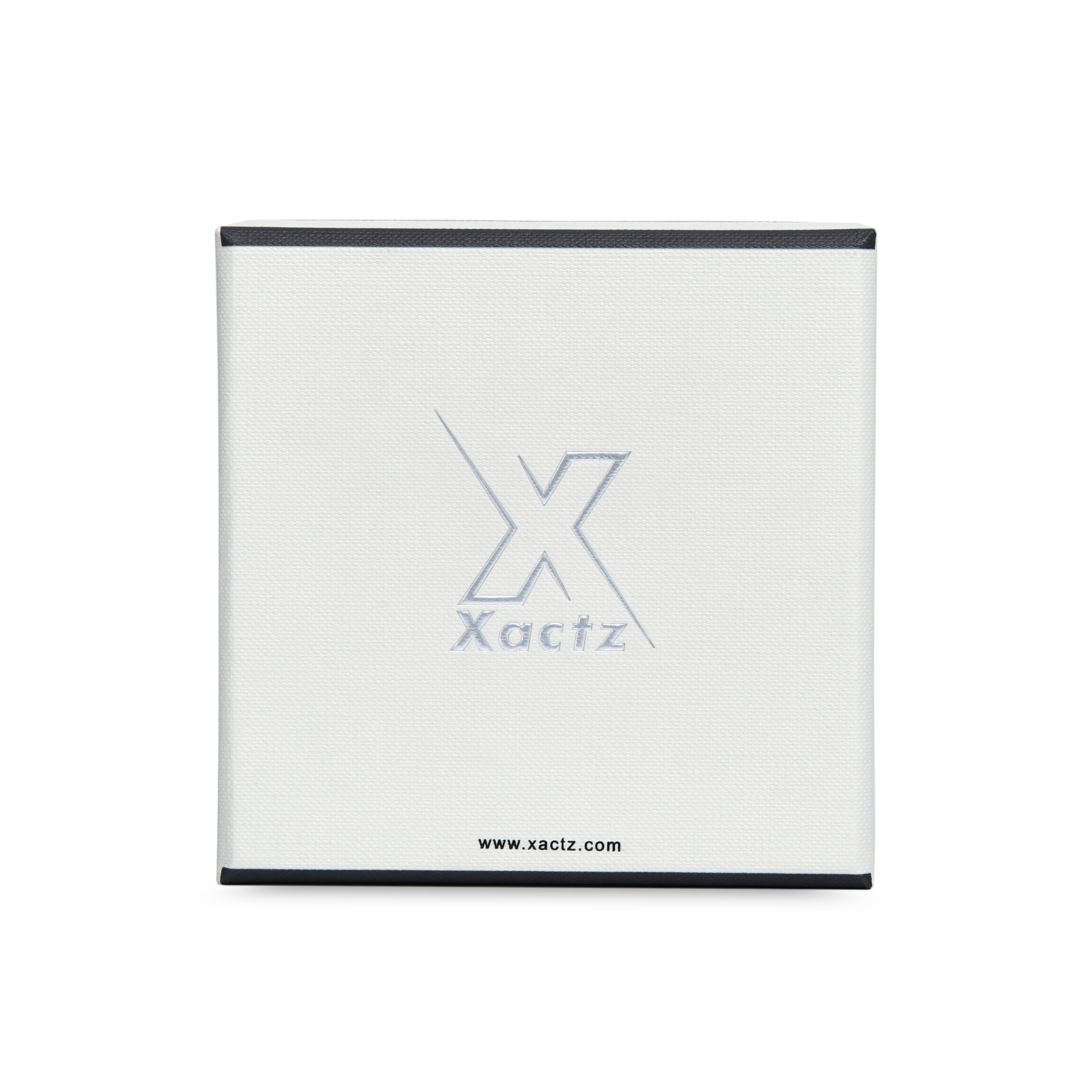 Premium Off-White Textured Silver Embossed Hot Stamped Luxury Lid and Base Gift Box with Interior Printing