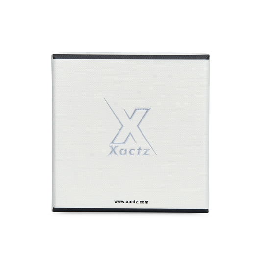 Premium Off-White Textured Silver Embossed Hot Stamped Luxury Lid and Base Gift Box with Interior Printing