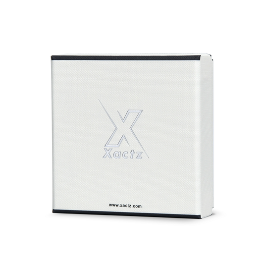 Premium Off-White Textured Silver Embossed Hot Stamped Luxury Lid and Base Gift Box with Interior Printing