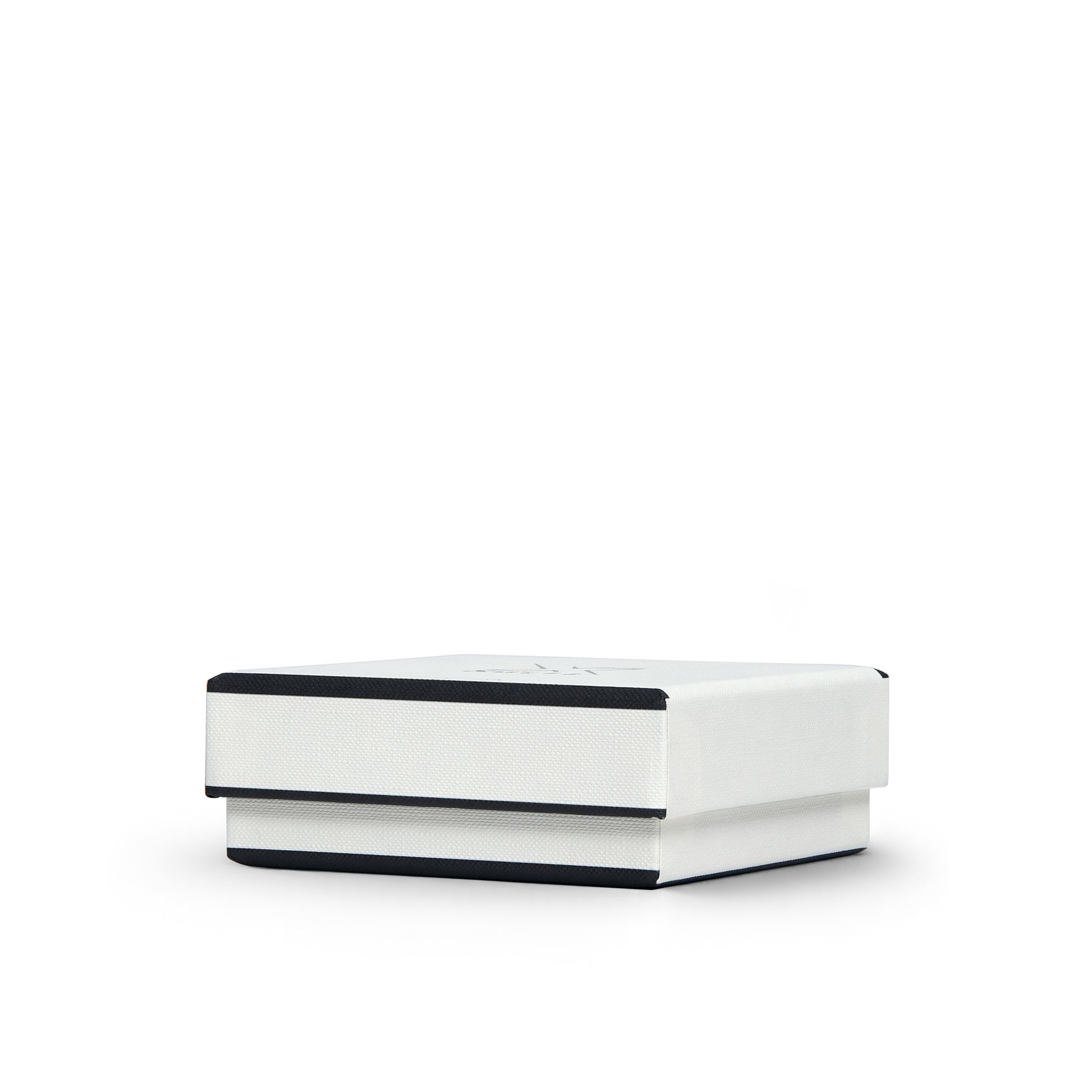 Premium Off-White Textured Silver Embossed Hot Stamped Luxury Lid and Base Gift Box with Interior Printing