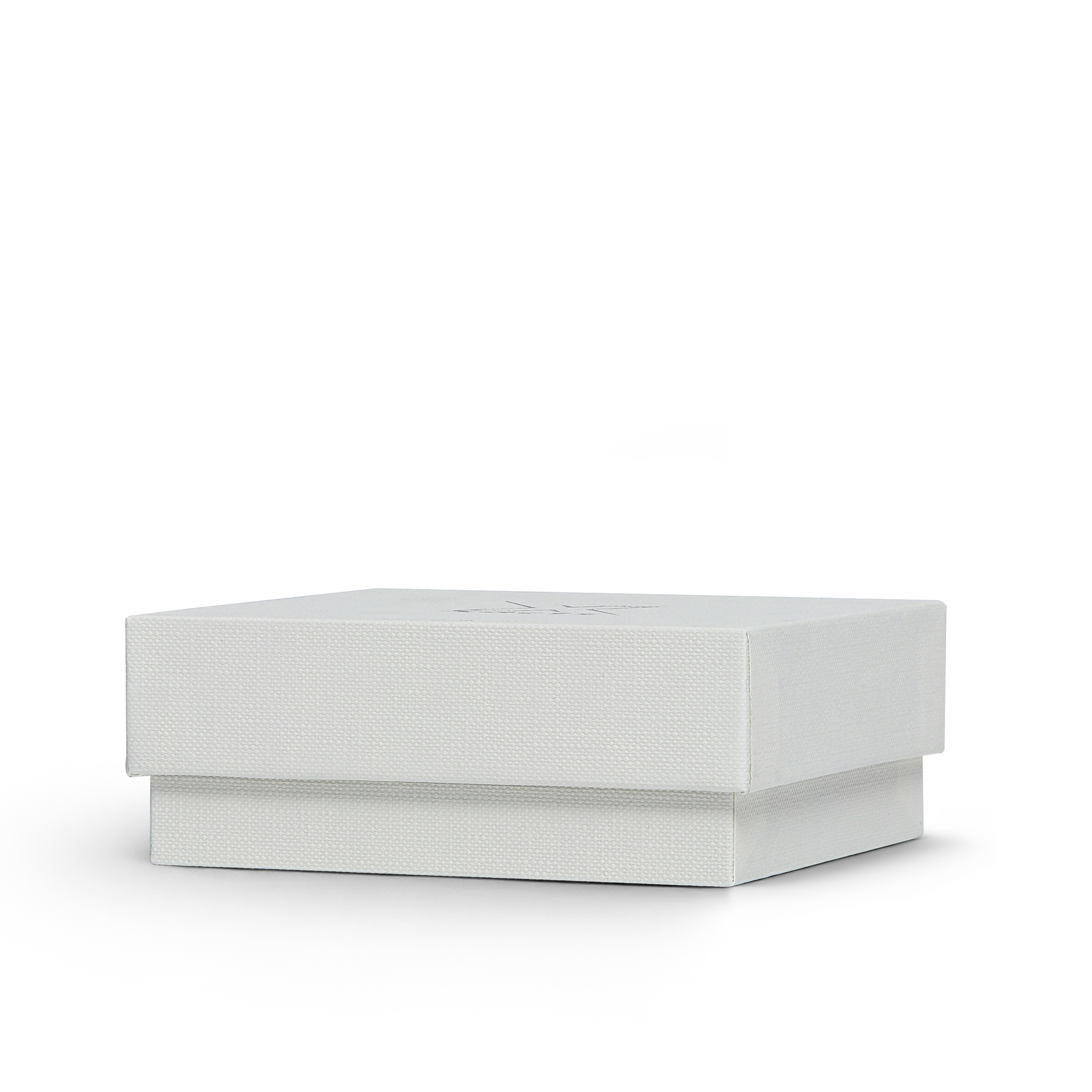 Premium Off-White Textured Silver Hot Stamped Luxury Lid and Base Gift Box