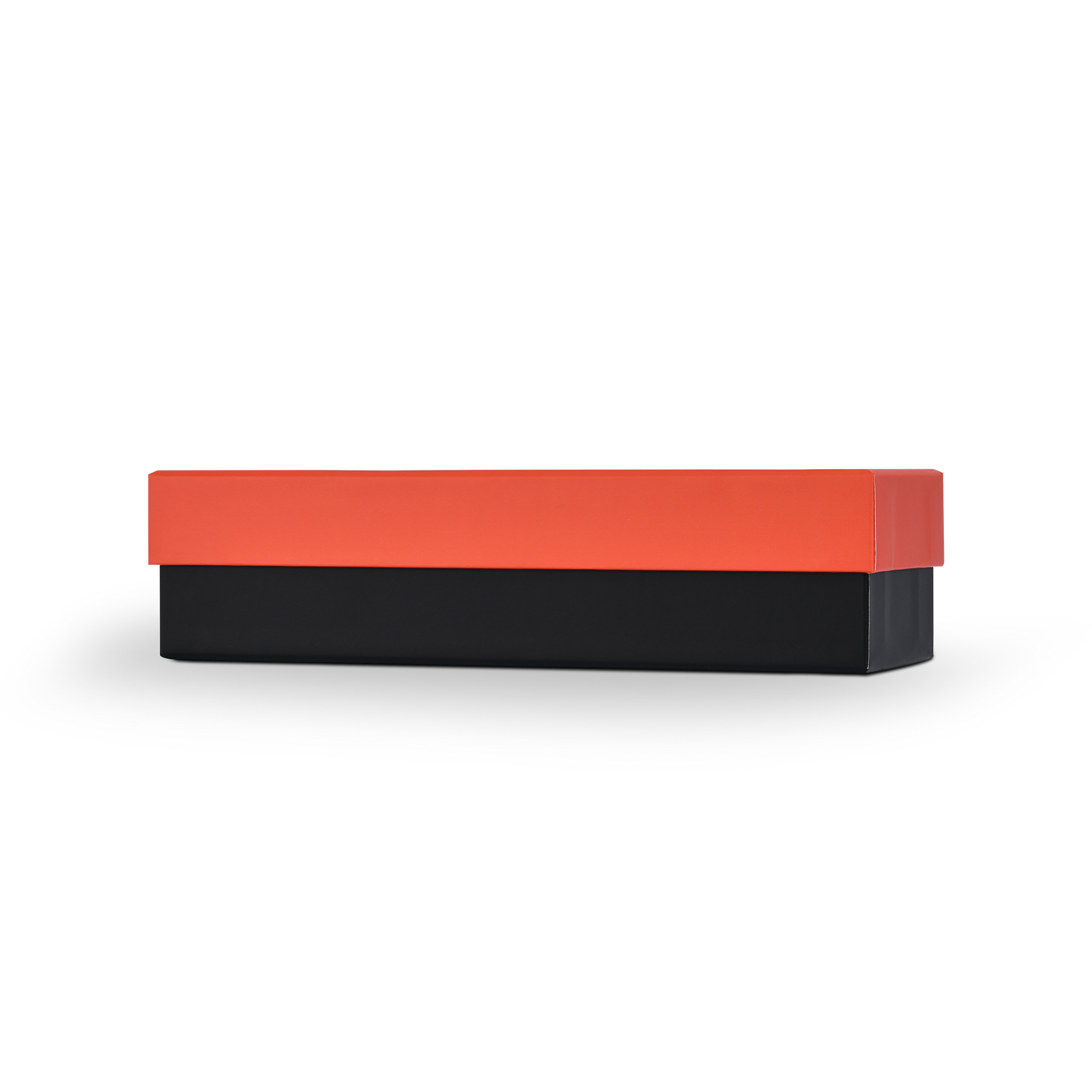 Boîte de Luxe Personnalisée avec Couvercle Orange et Plateau Intérieur sur Mesure