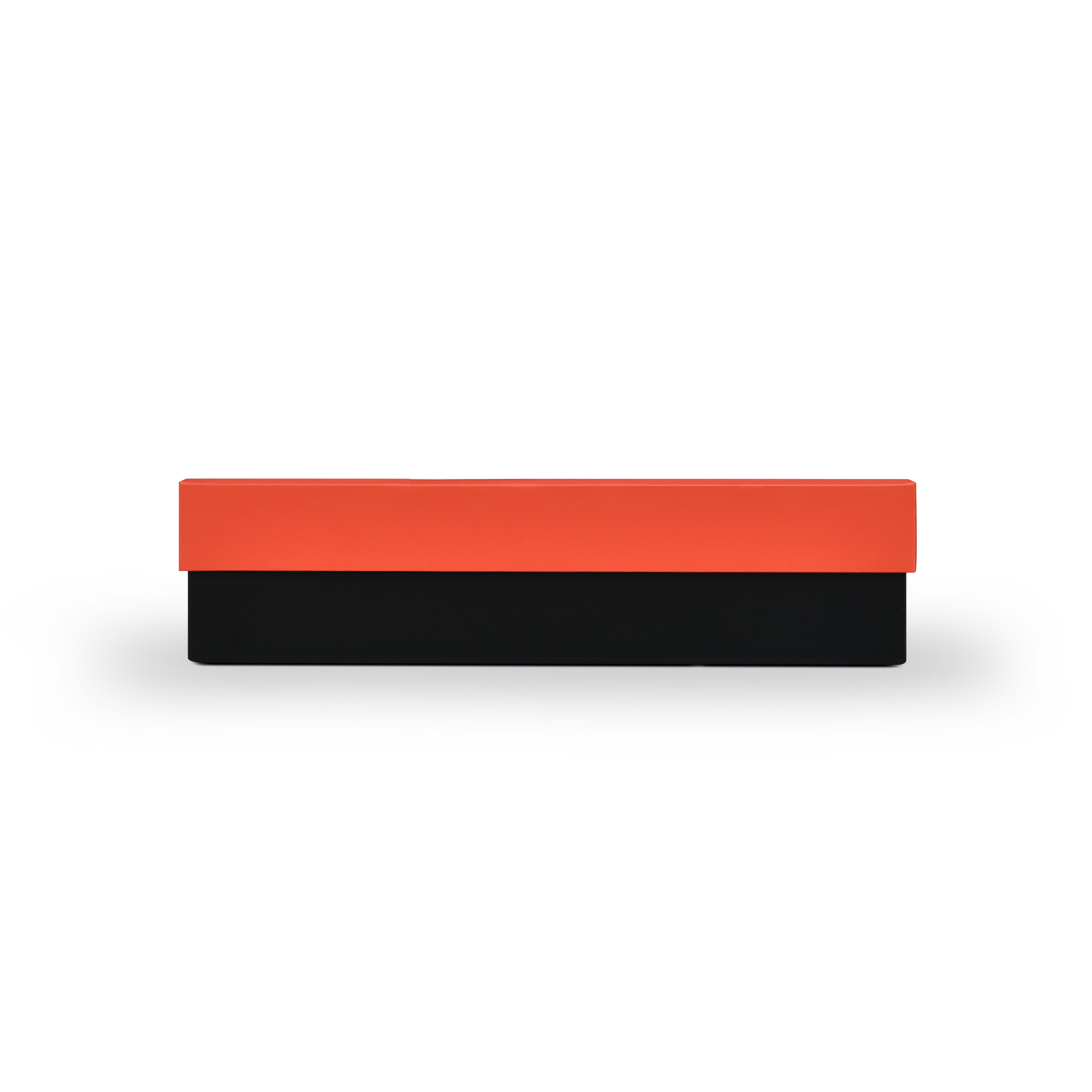 Boîte de Luxe Personnalisée avec Couvercle Orange et Plateau Intérieur sur Mesure