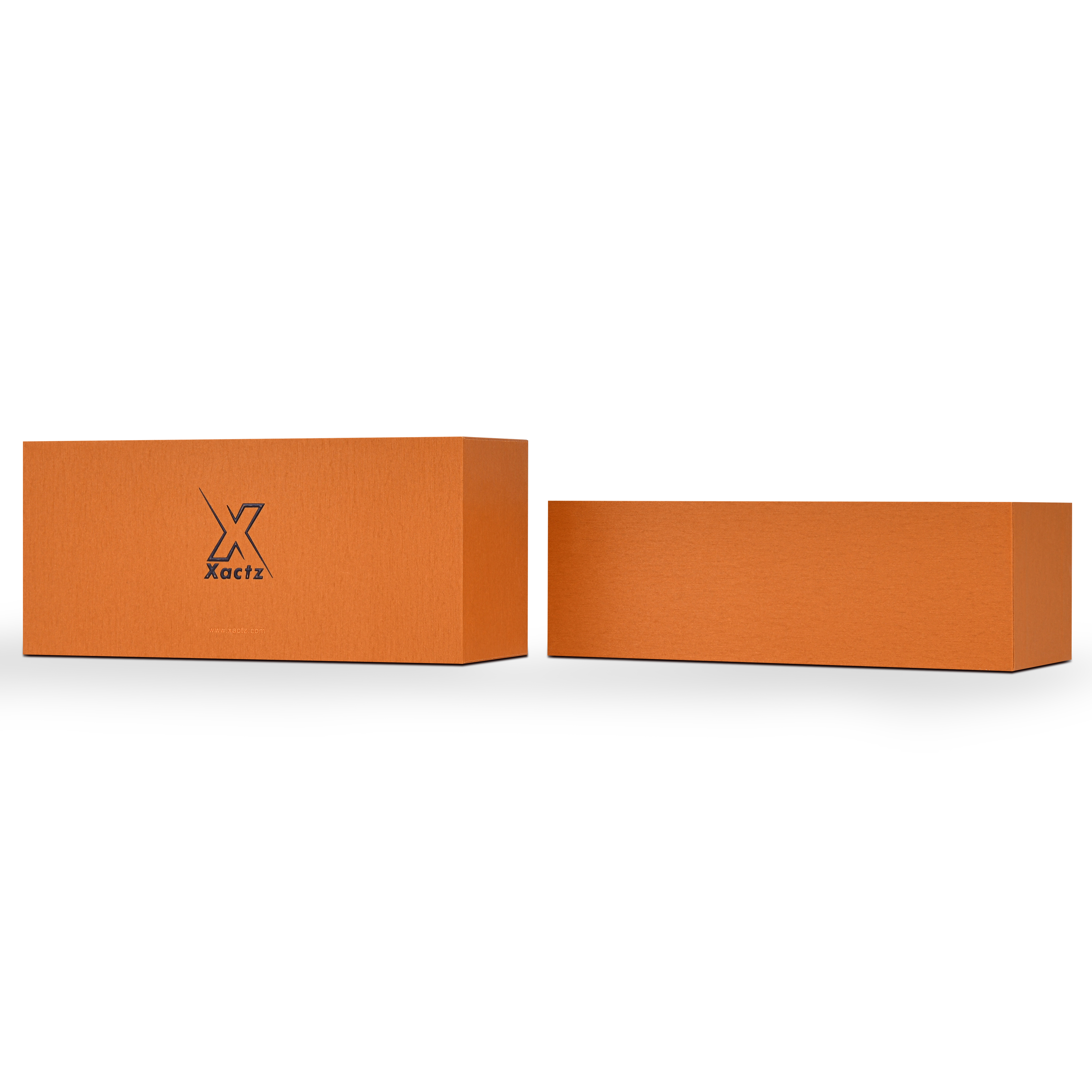 Emballage Éco-Responsable de Luxe avec Boîte et Couvercle Orange Personnalisés