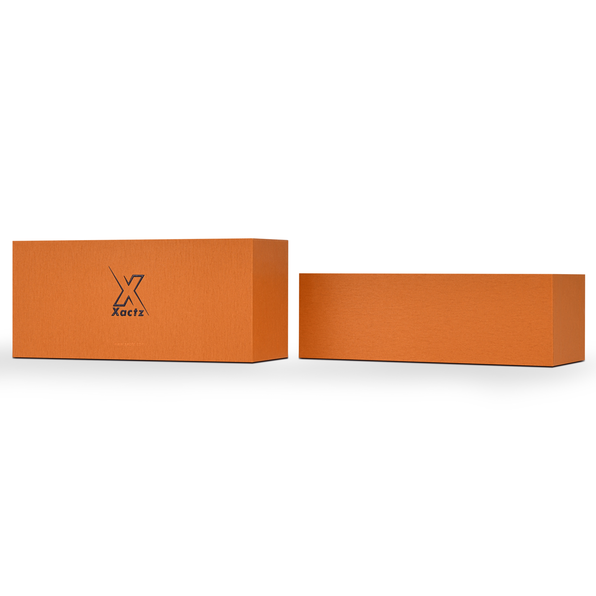 Emballage Éco-Responsable de Luxe avec Boîte et Couvercle Orange Personnalisés