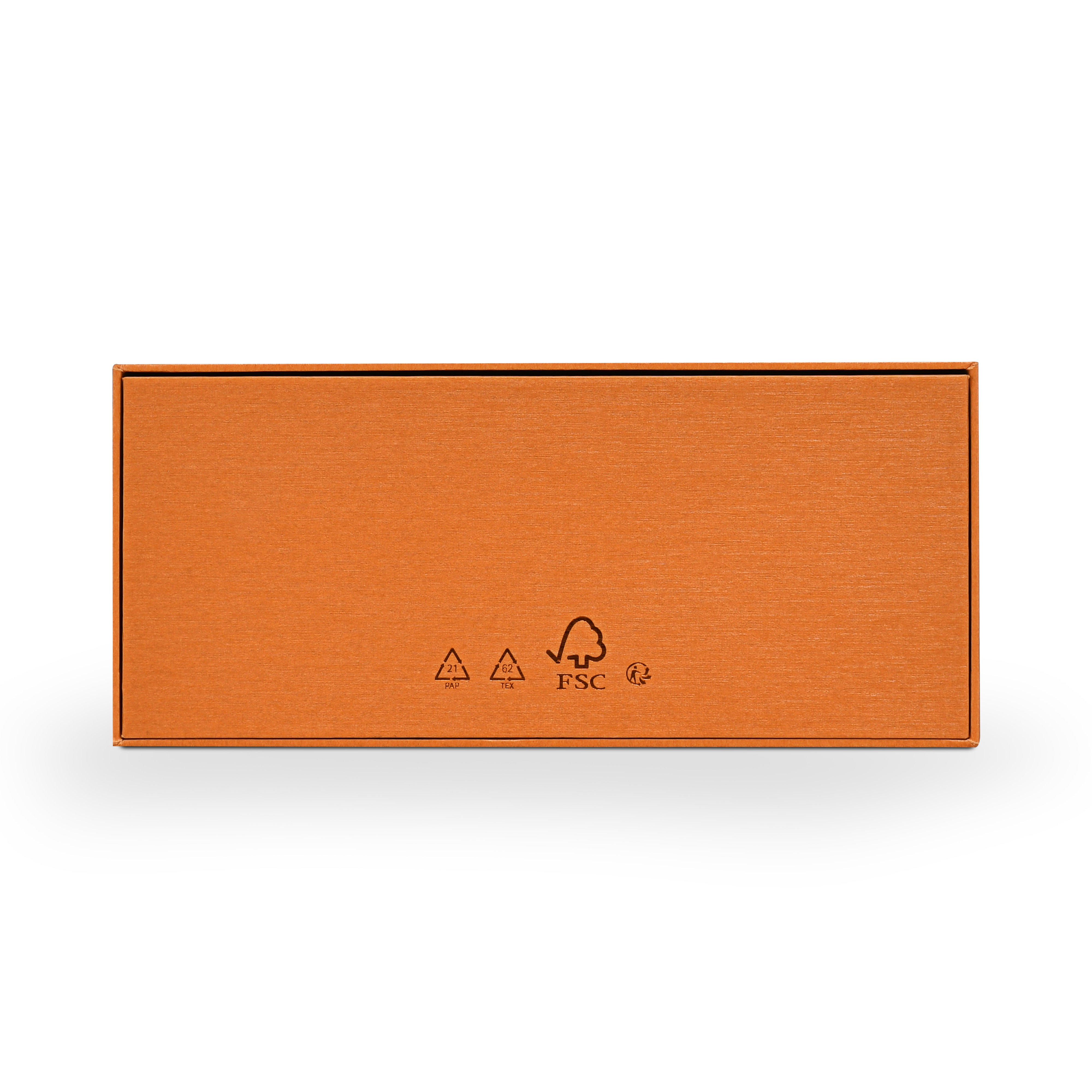 Emballage Éco-Responsable de Luxe avec Boîte et Couvercle Orange Personnalisés