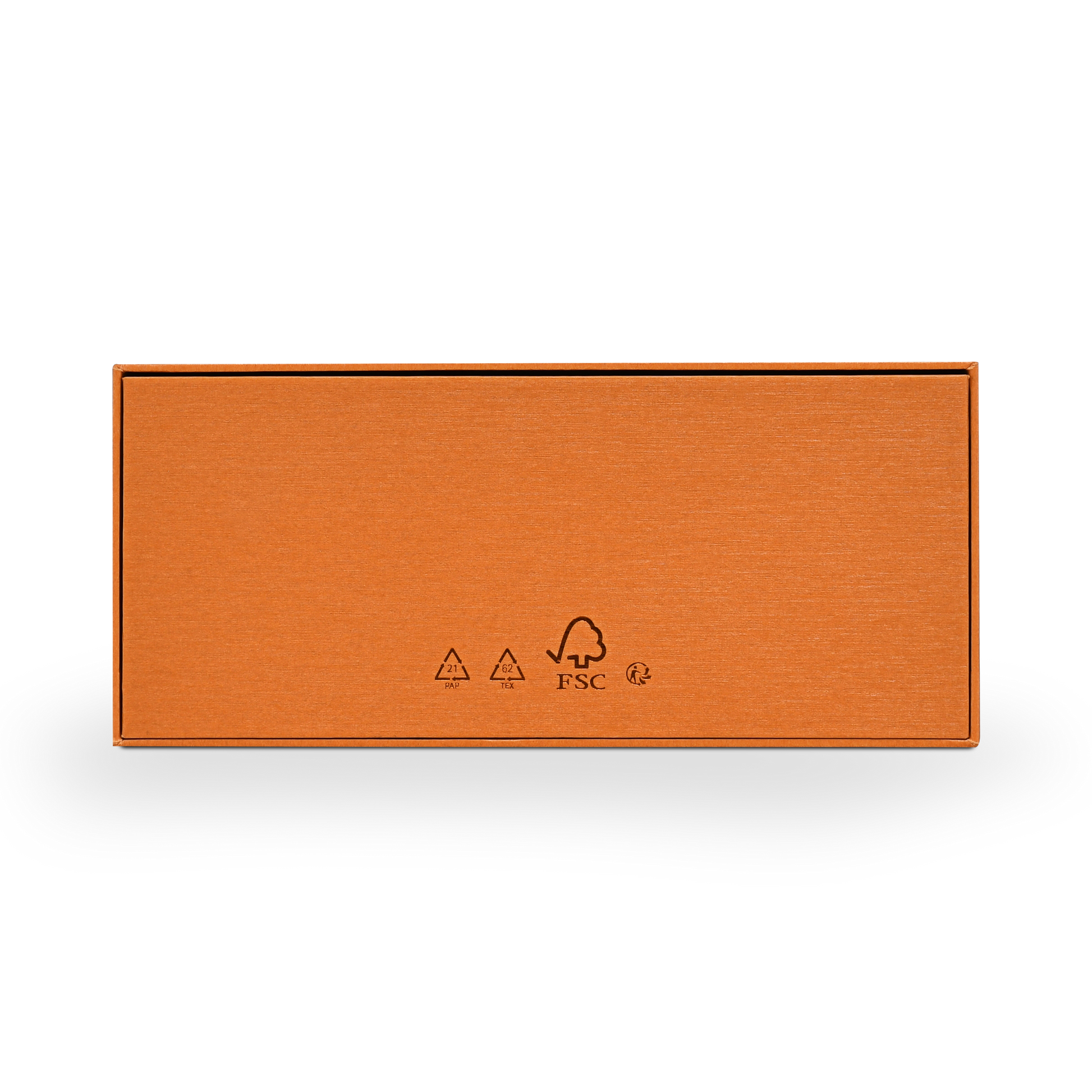 Emballage Éco-Responsable de Luxe avec Boîte et Couvercle Orange Personnalisés