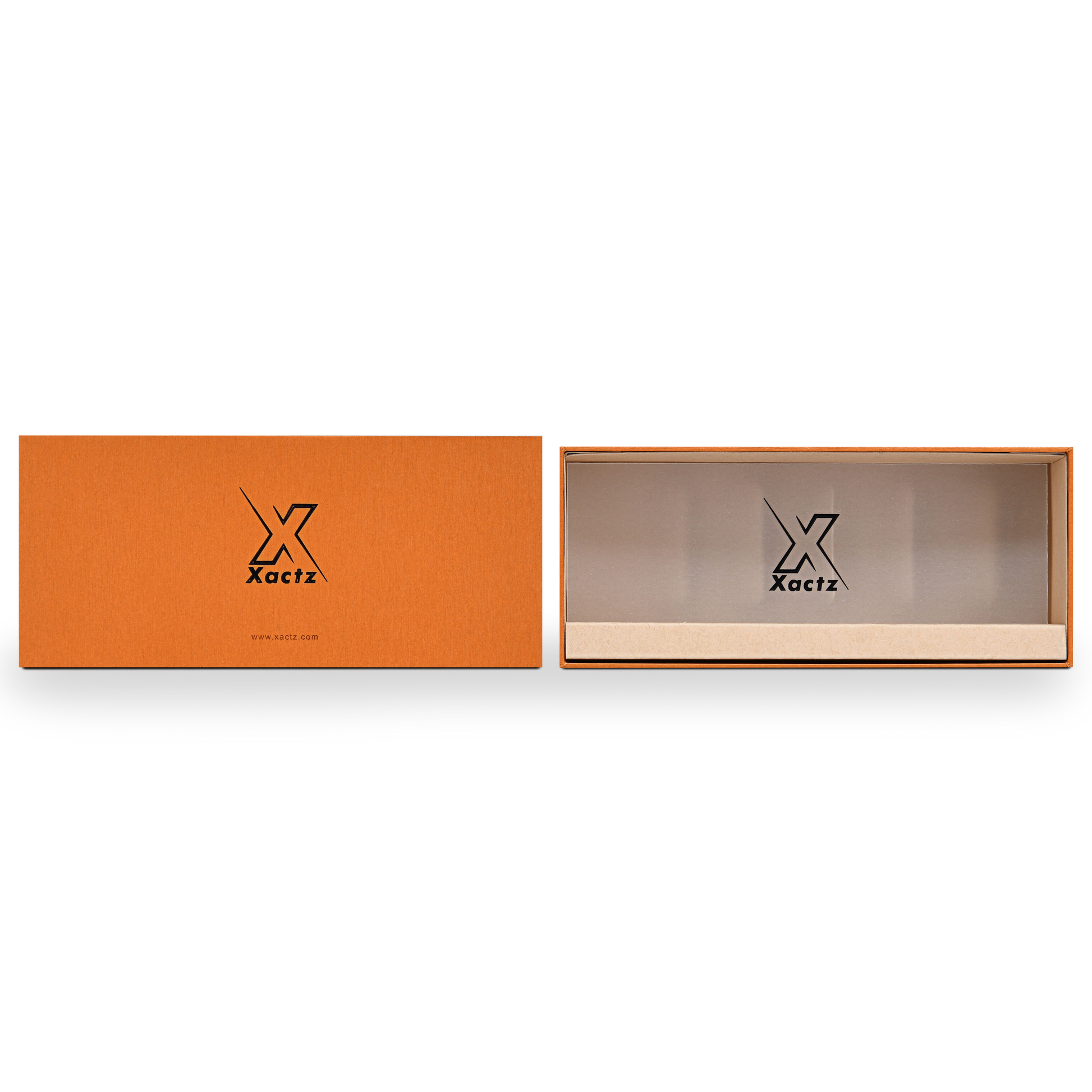 Emballage Éco-Responsable de Luxe avec Boîte et Couvercle Orange Personnalisés