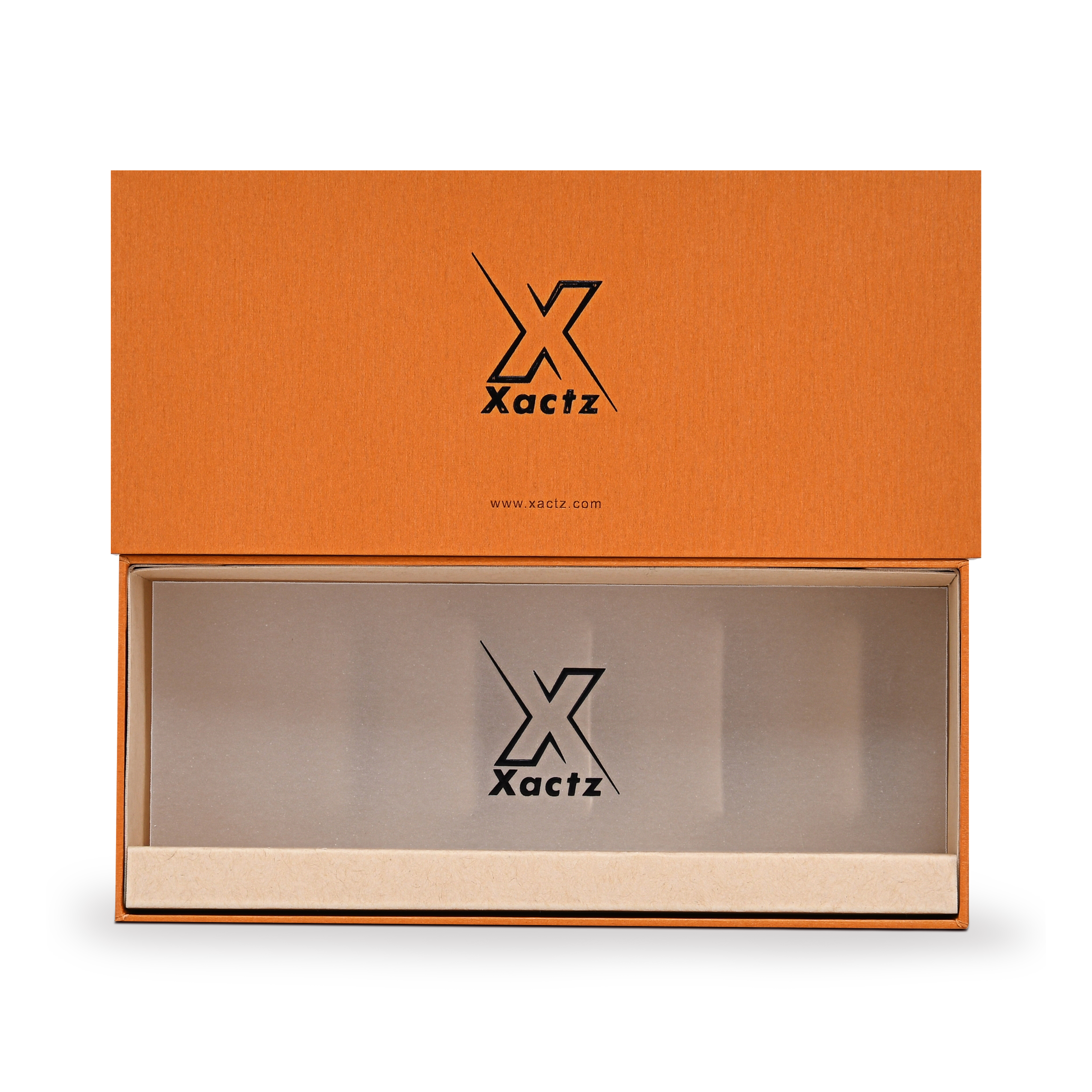 Emballage Éco-Responsable de Luxe avec Boîte et Couvercle Orange Personnalisés
