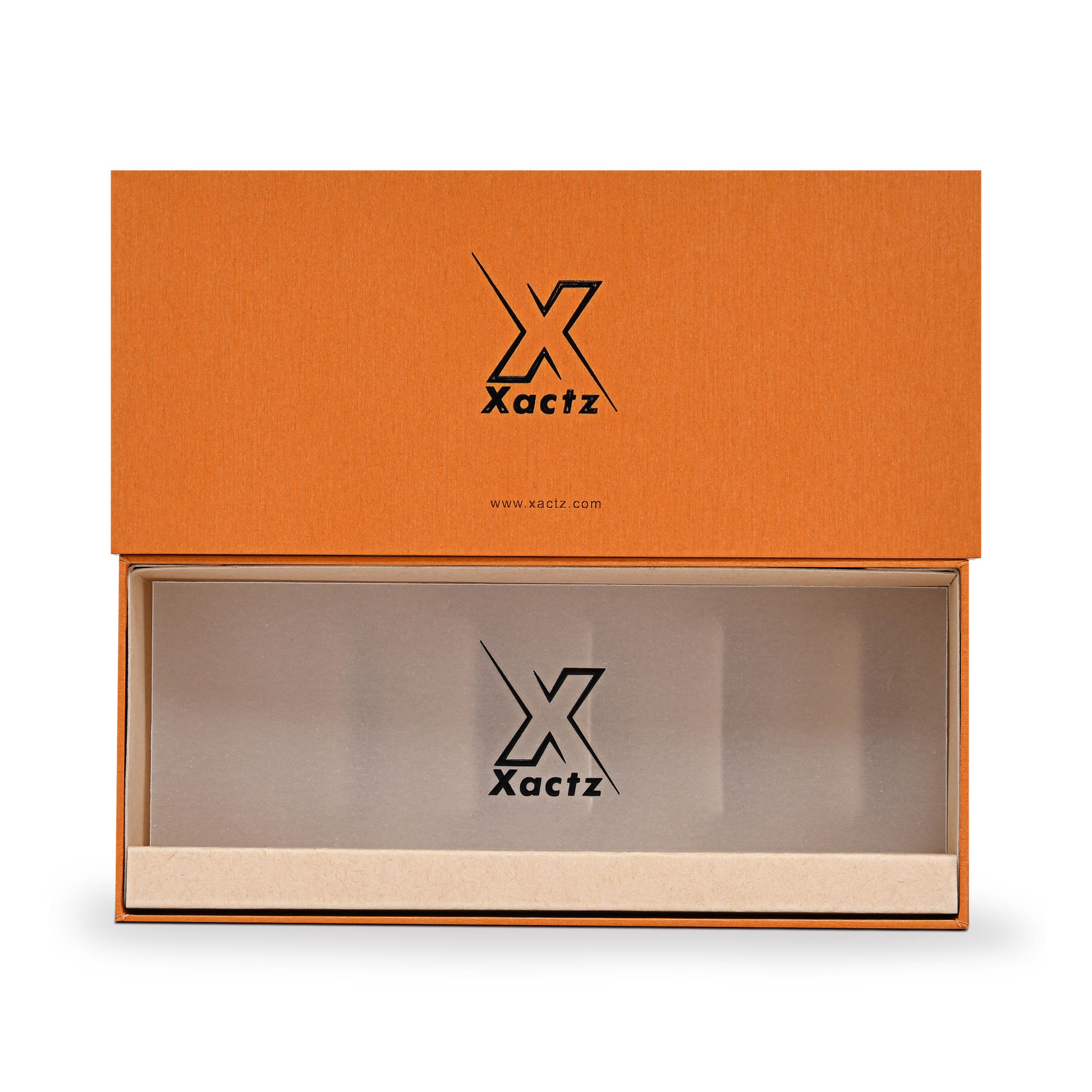 Emballage Éco-Responsable de Luxe avec Boîte et Couvercle Orange Personnalisés
