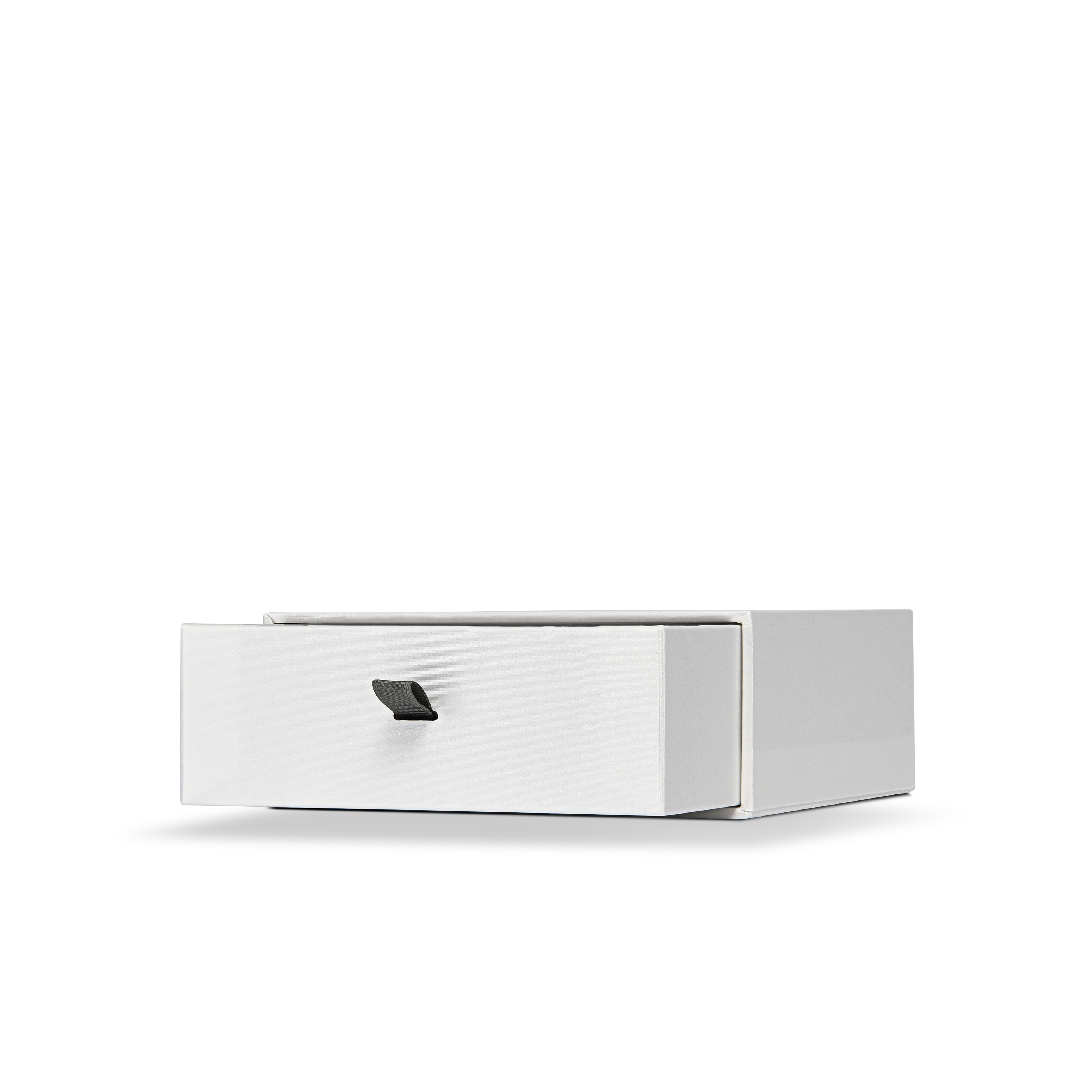 Drawer White Ribbon Luxury Custom White Premium Drawer Gift Box Silver Foil Ribbon Pull Pa ...