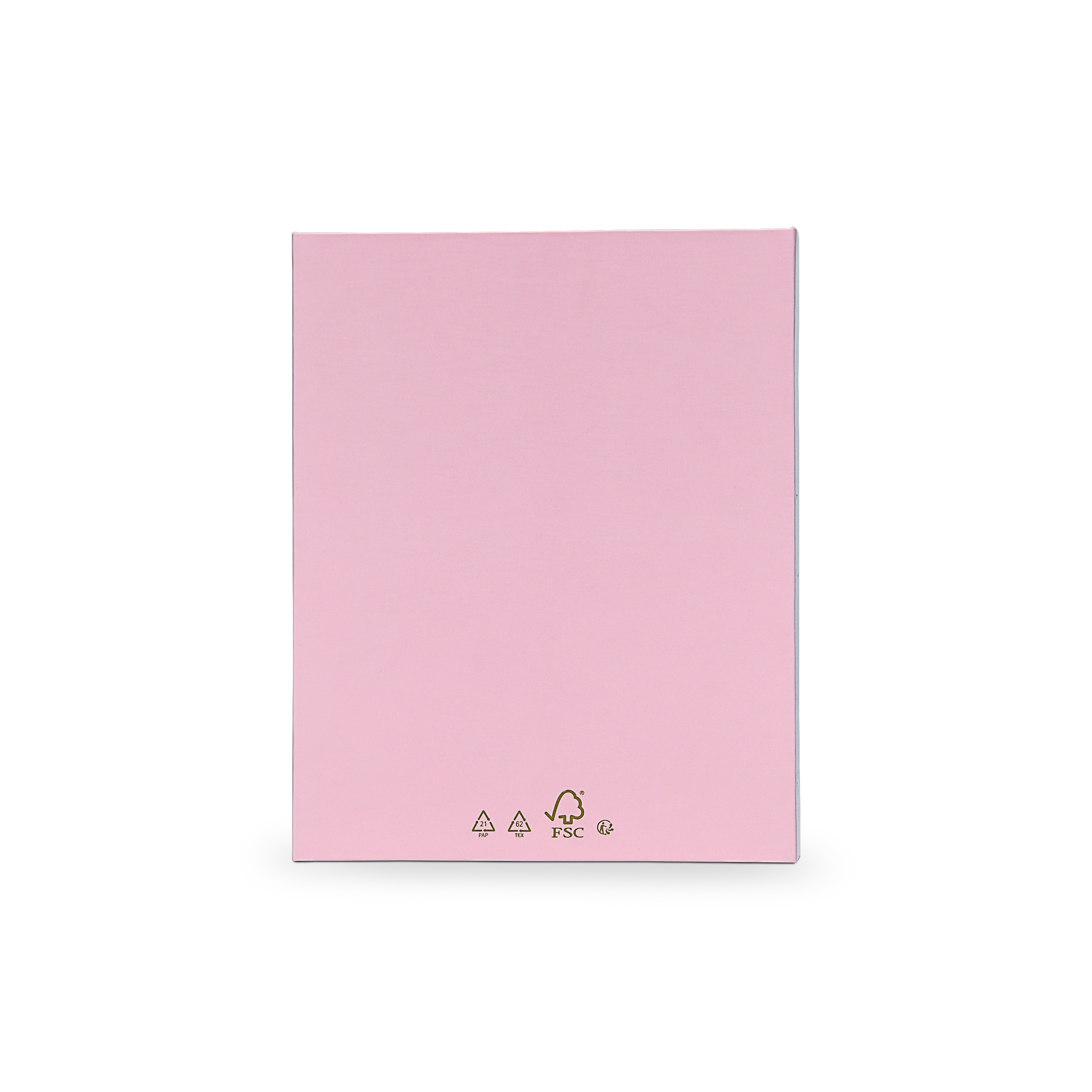 Premium Pink Book-Style Folding Box with Embossed Gold Foil, Matte Lamination and Black Gold Website Stamping