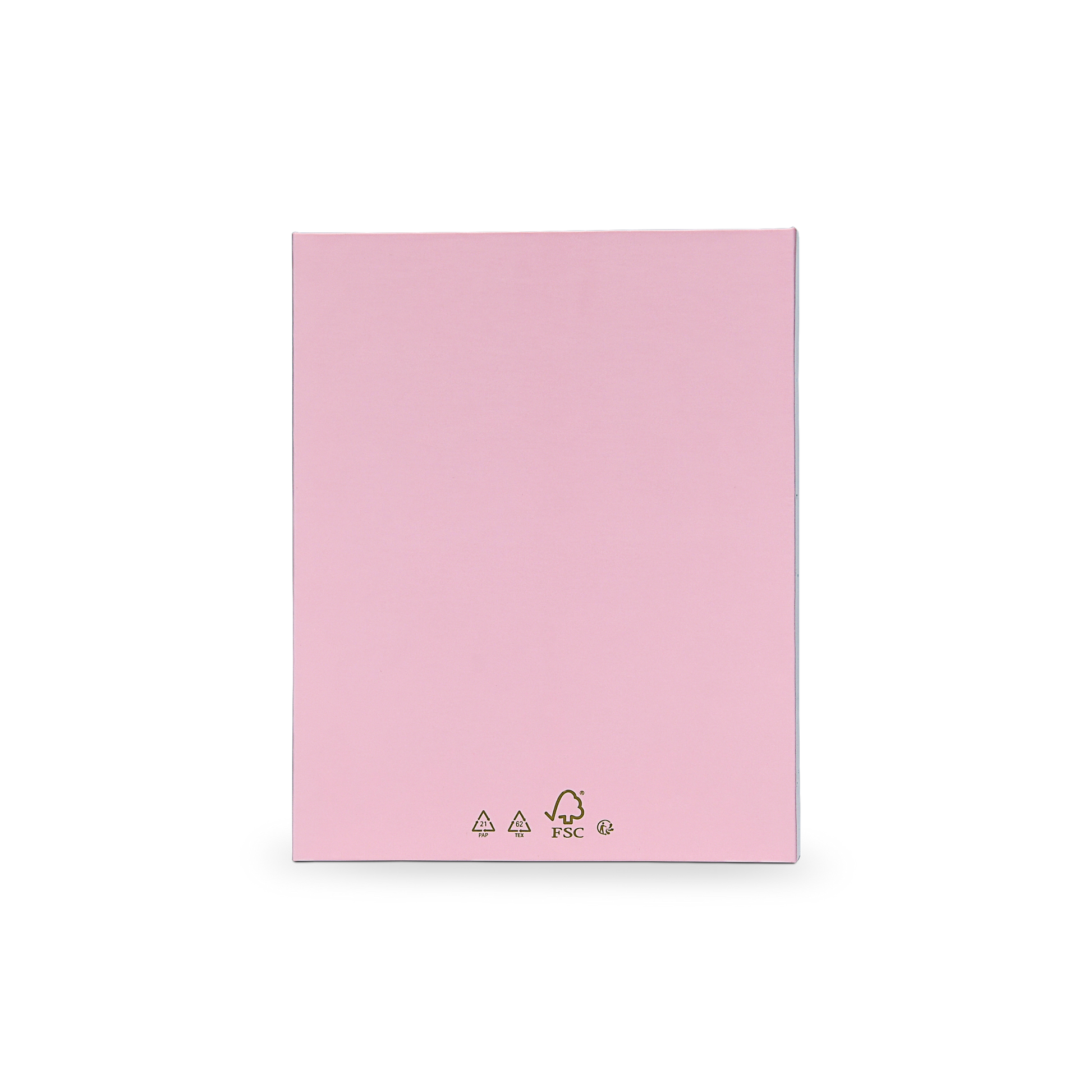 Premium Pink Book-Style Folding Box with Embossed Gold Foil, Matte Lamination and Black Gold Website Stamping