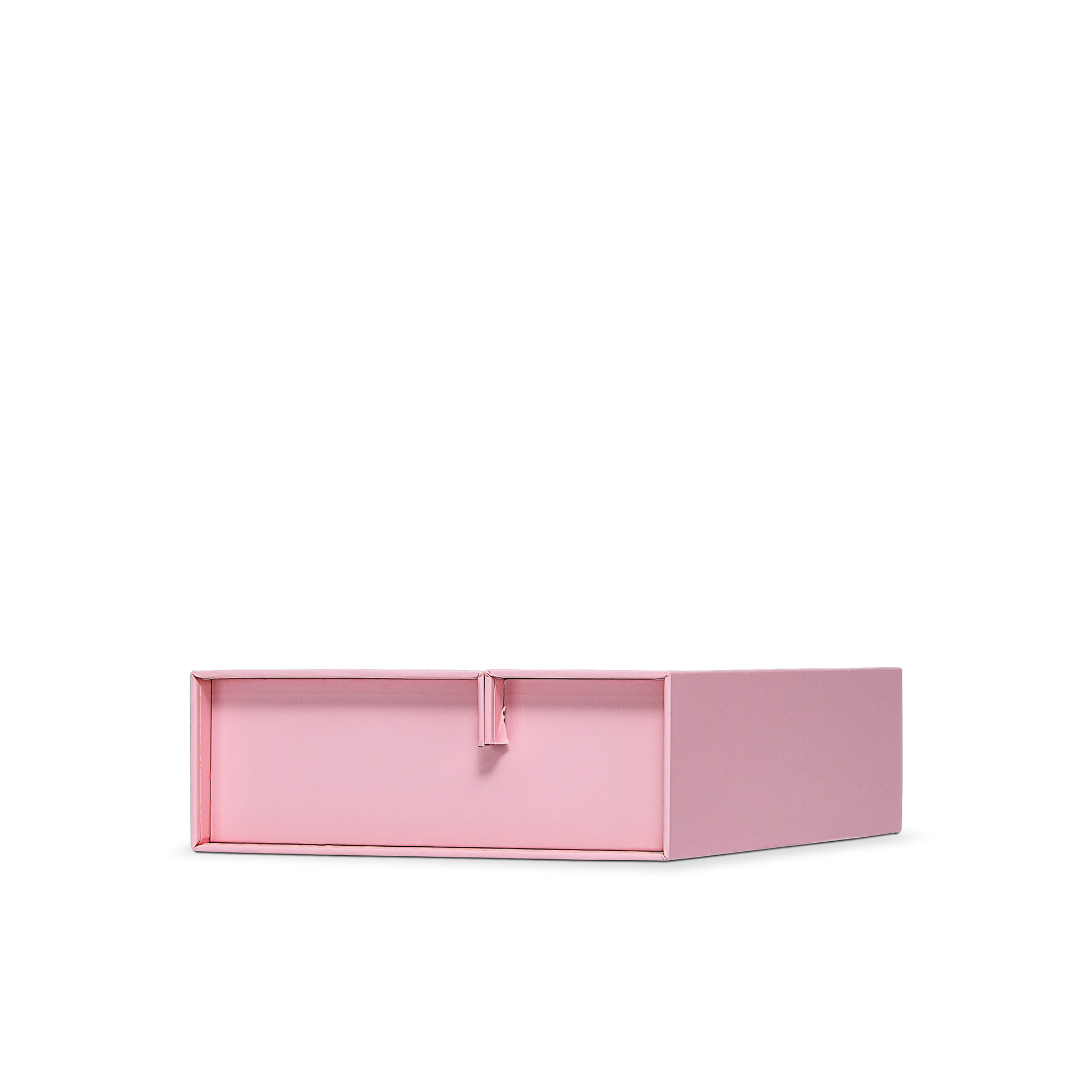 Premium Pink Book-Style Folding Box with Embossed Gold Foil, Matte Lamination and Black Gold Website Stamping