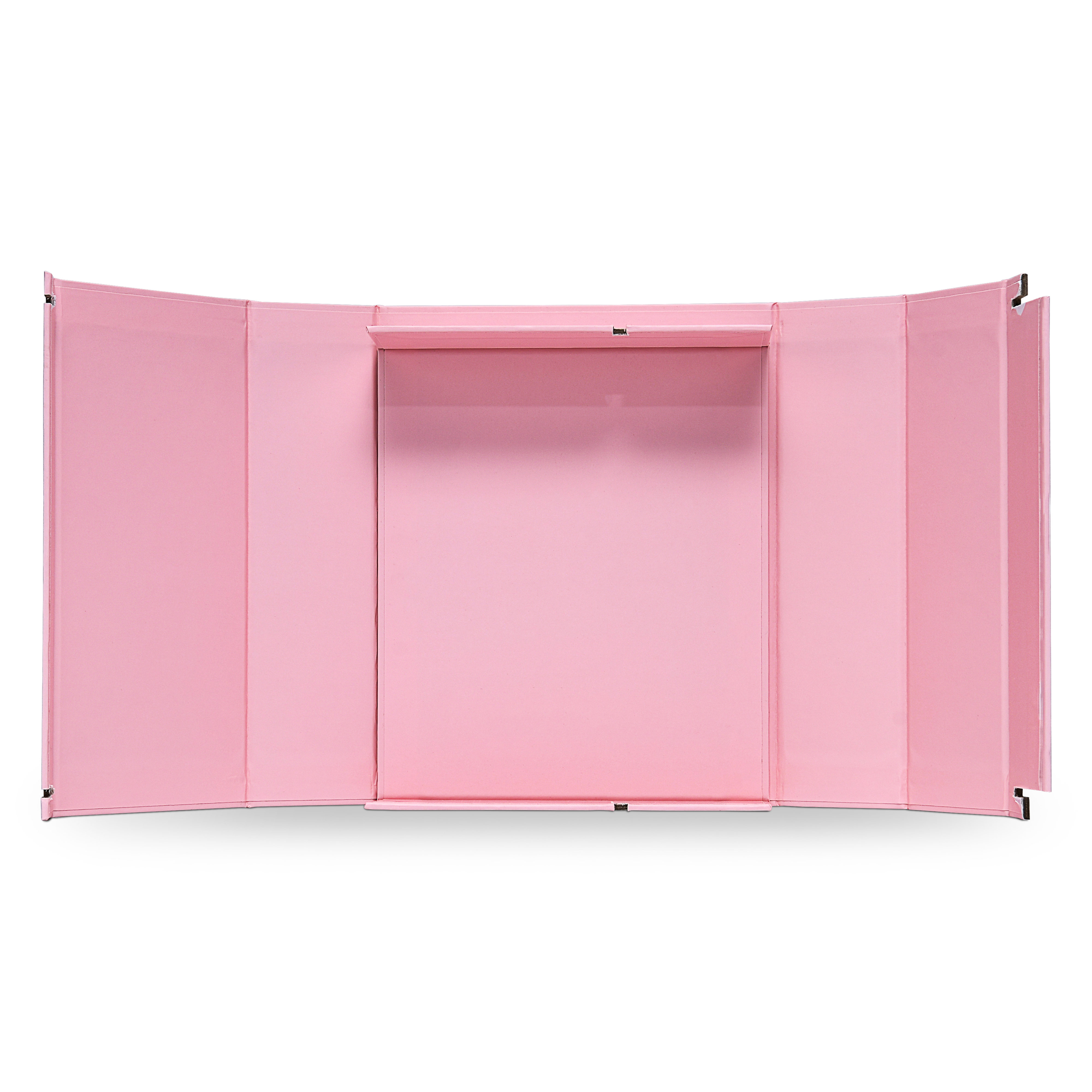 Premium Pink Book-Style Folding Box with Embossed Gold Foil, Matte Lamination and Black Gold Website Stamping