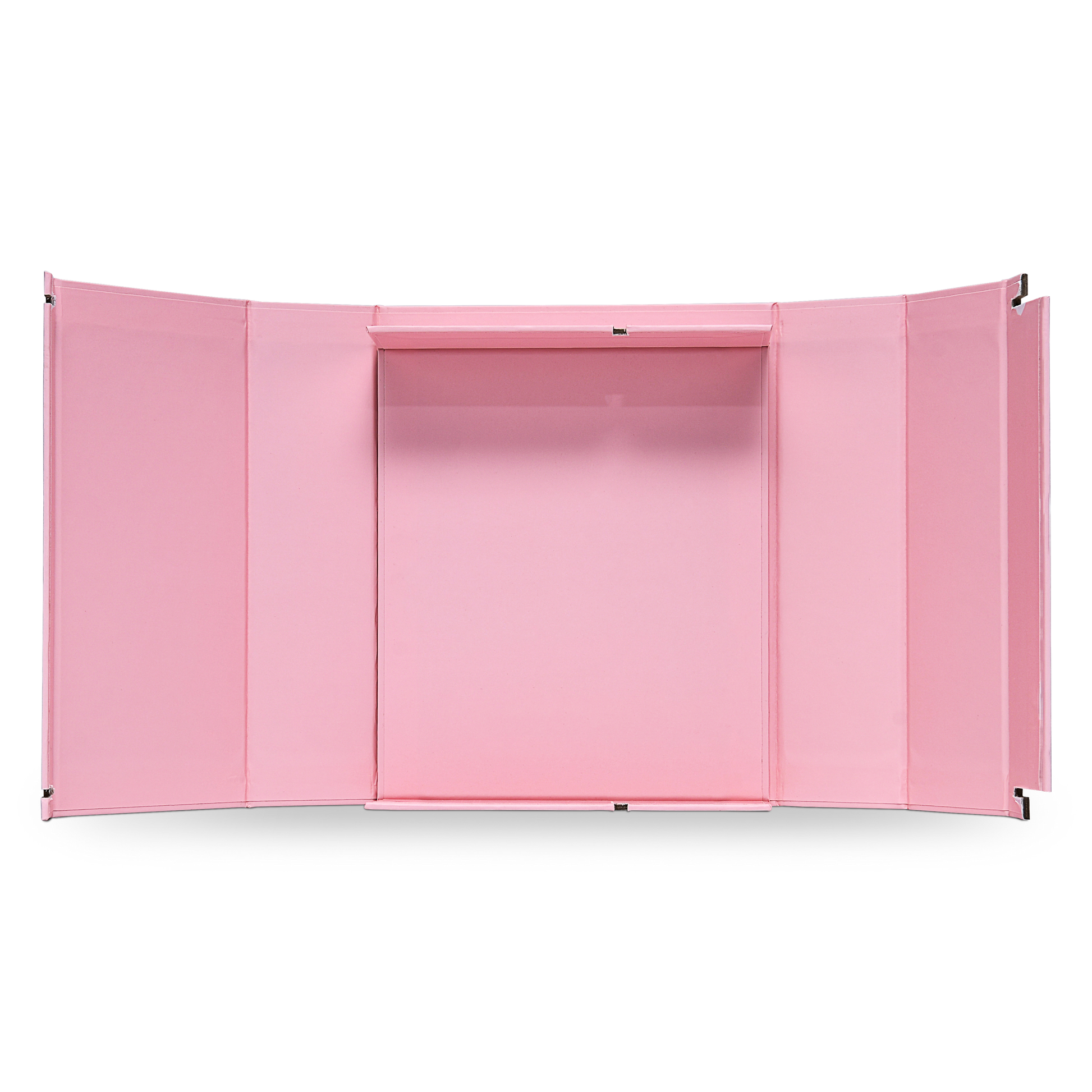 Premium Pink Book-Style Folding Box with Embossed Gold Foil, Matte Lamination and Black Gold Website Stamping