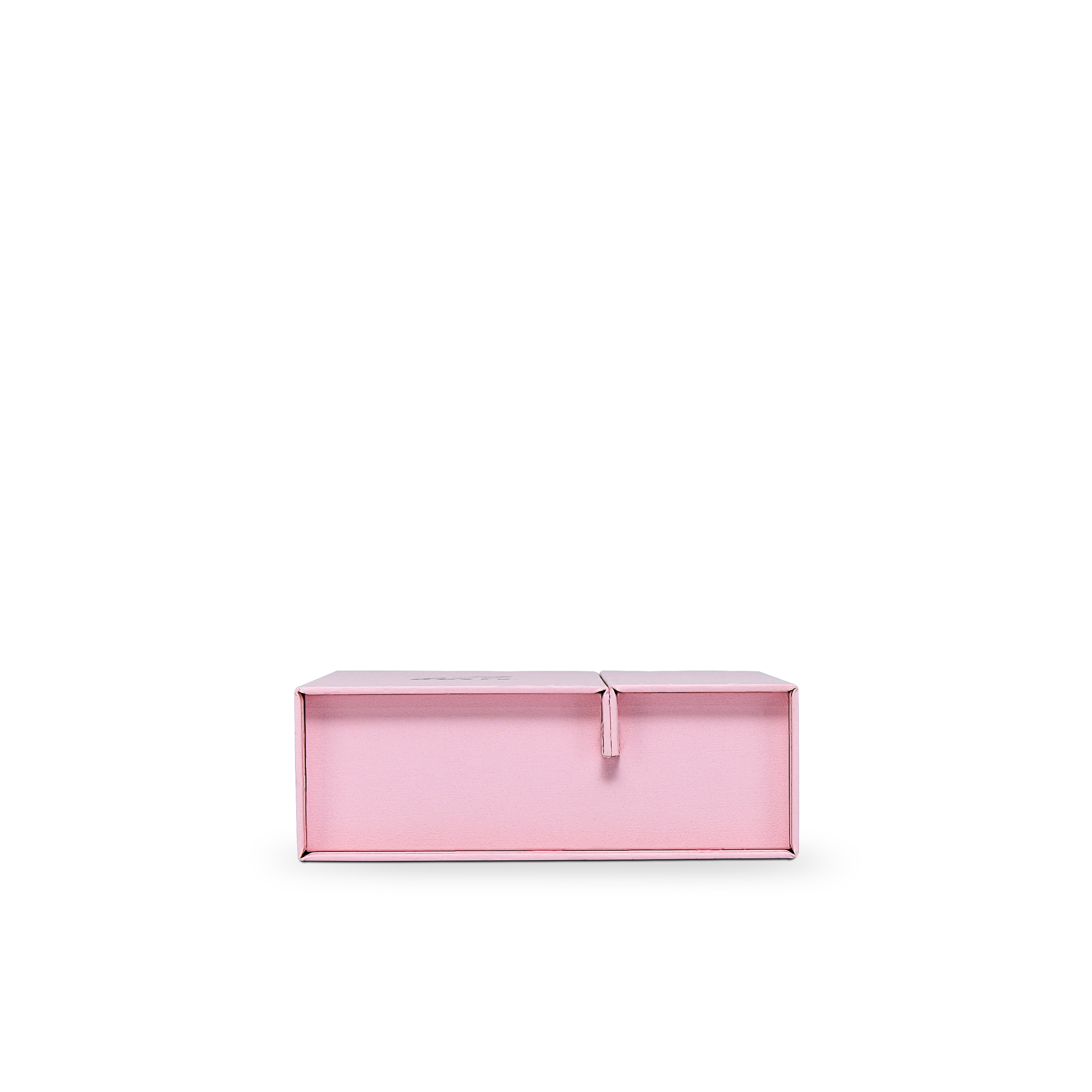 Premium Pink Book-Style Folding Box with Embossed Gold Foil and Black Gold Website Stamping