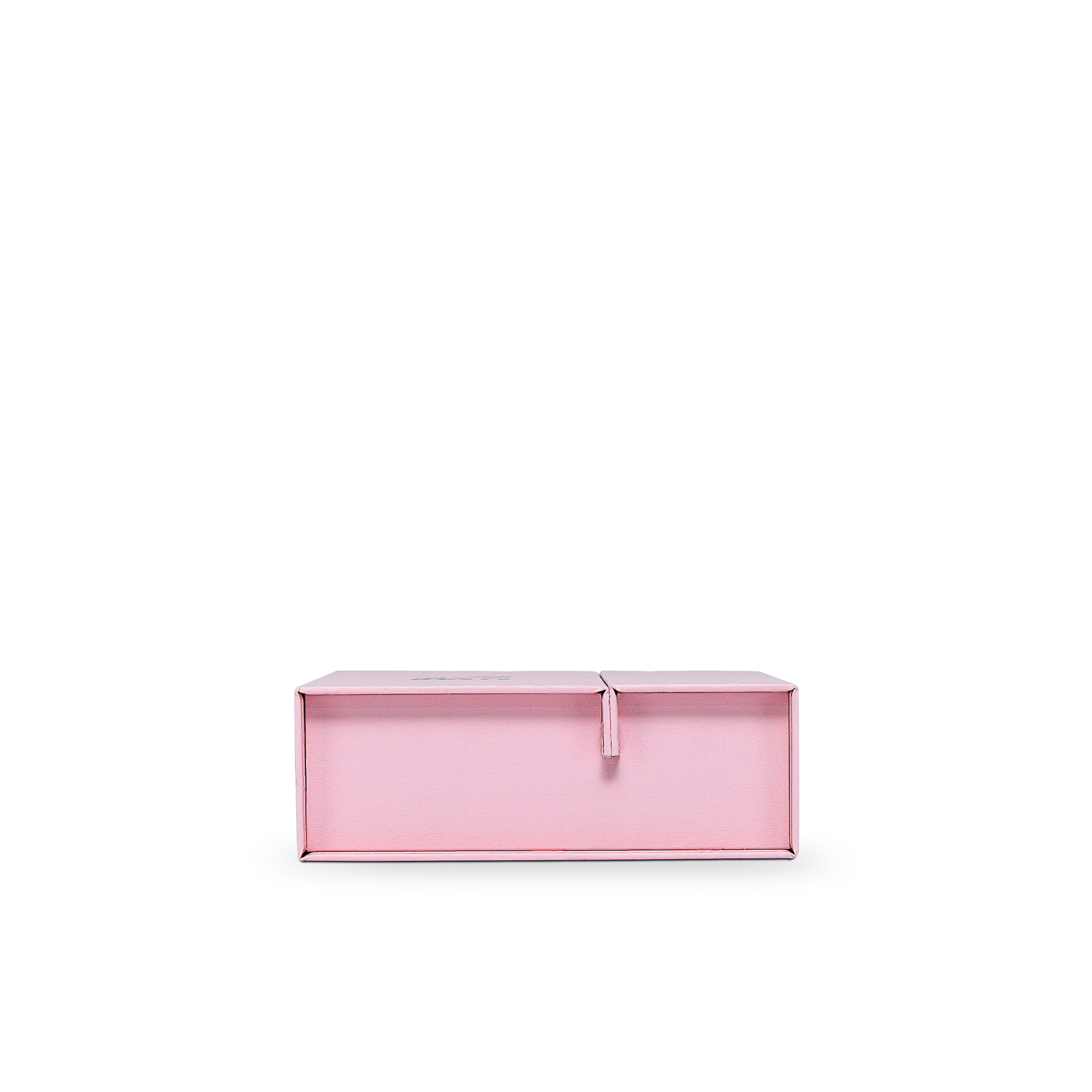 Premium Pink Book-Style Folding Box with Embossed Gold Foil and Black Gold Website Stamping