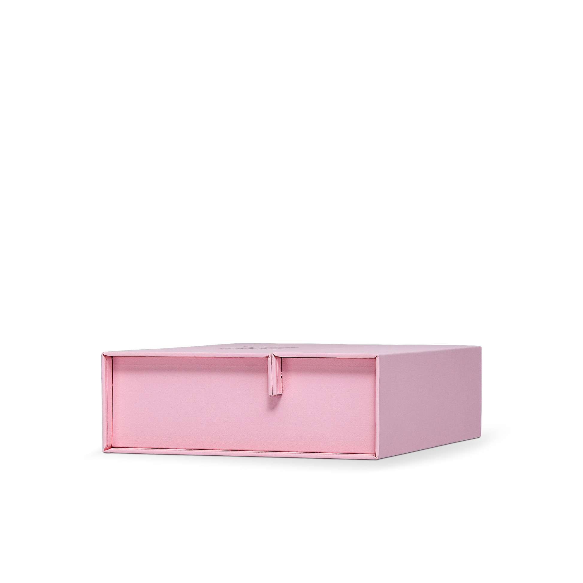 Premium Pink Book-Style Folding Box with Embossed Gold Foil and Black Gold Website Stamping